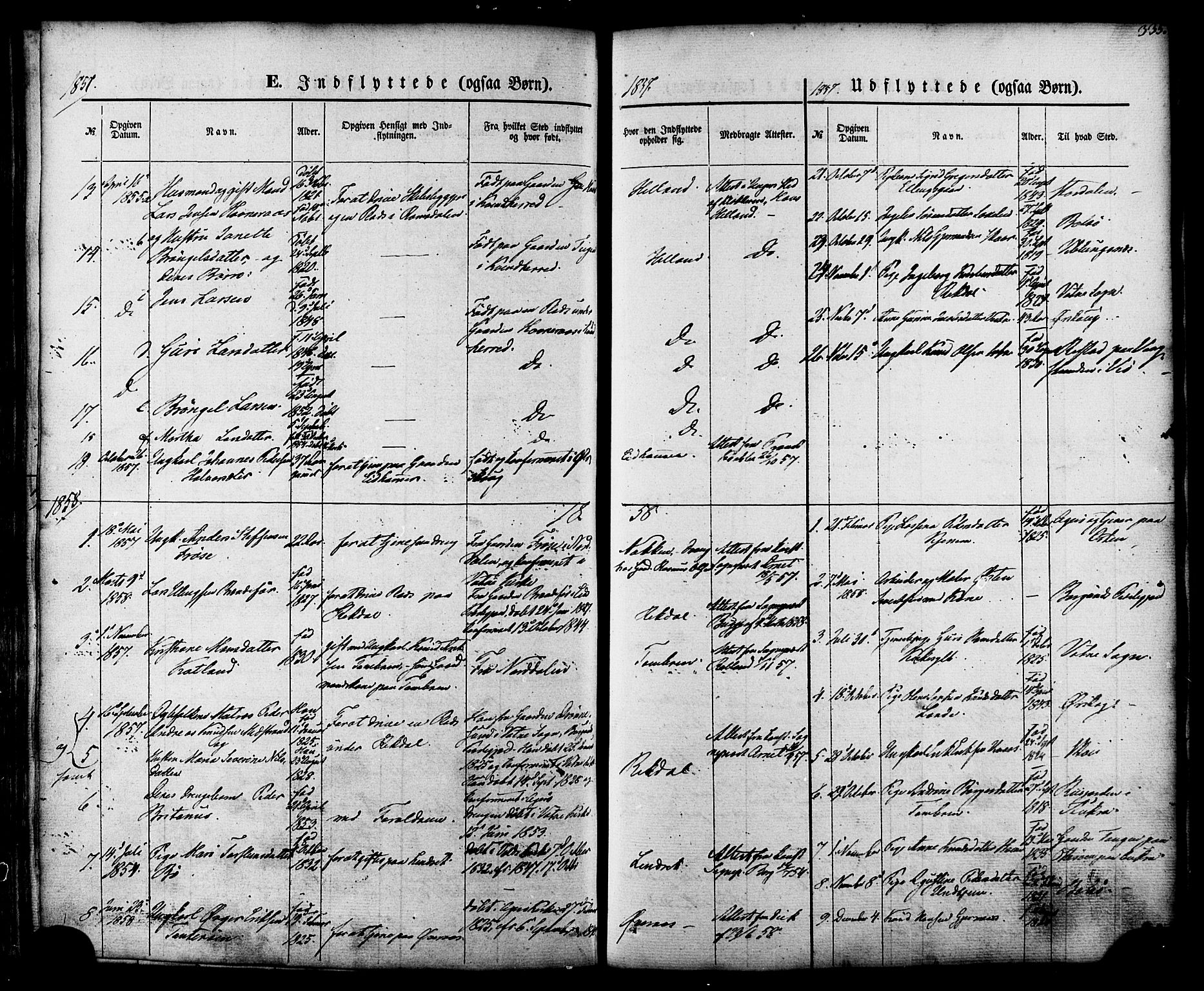 Ministerialprotokoller, klokkerbøker og fødselsregistre - Møre og Romsdal, SAT/A-1454/539/L0529: Parish register (official) no. 539A02, 1848-1872, p. 335
