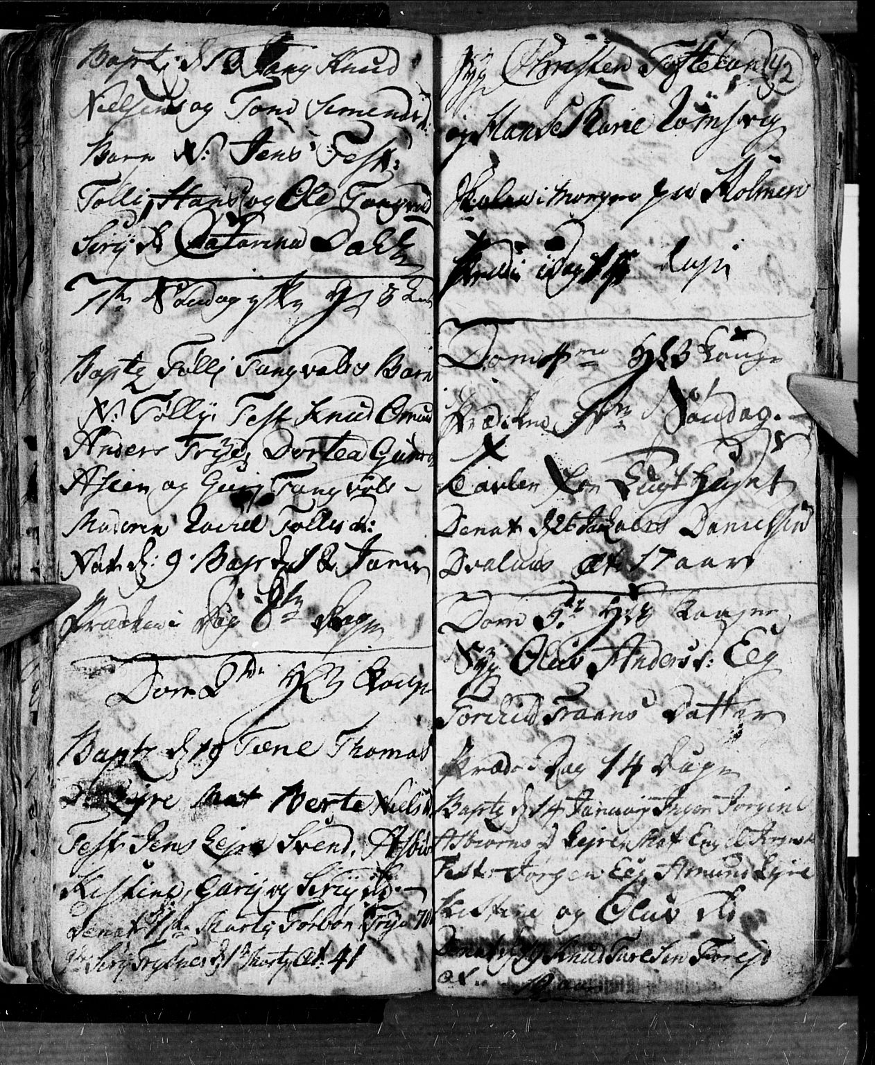 Søgne sokneprestkontor, AV/SAK-1111-0037/F/Fb/Fbb/L0001: Parish register (copy) no. B 1, 1779-1802, p. 42