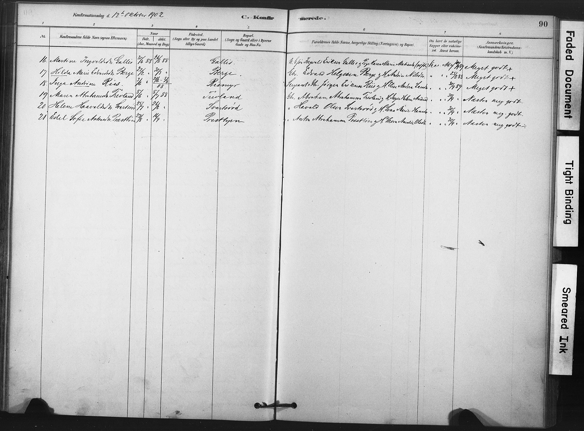 Andebu kirkebøker, AV/SAKO-A-336/F/Fa/L0008: Parish register (official) no. 8, 1878-1902, p. 90