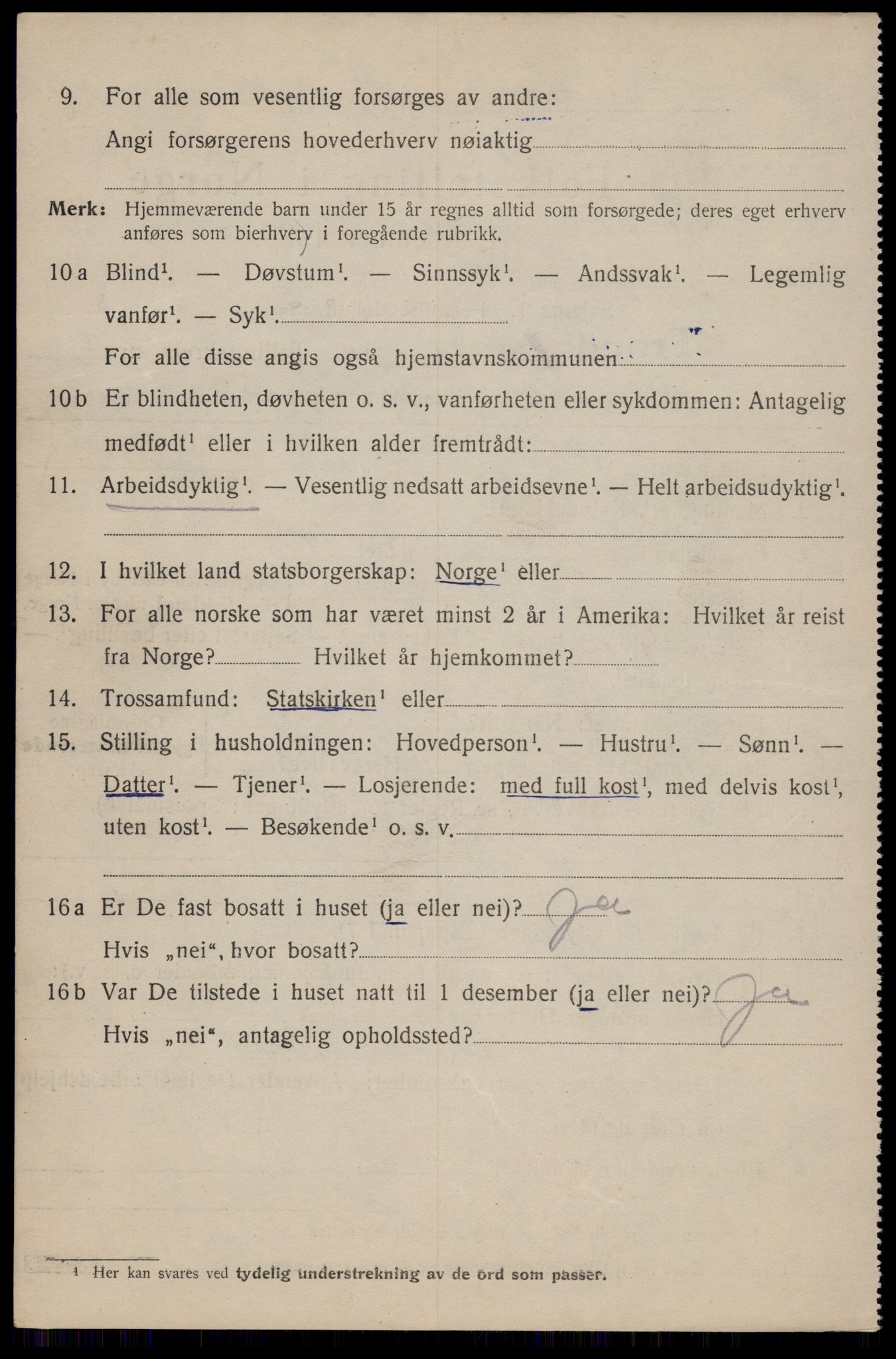 SAT, 1920 census for Trondheim, 1920, p. 70983