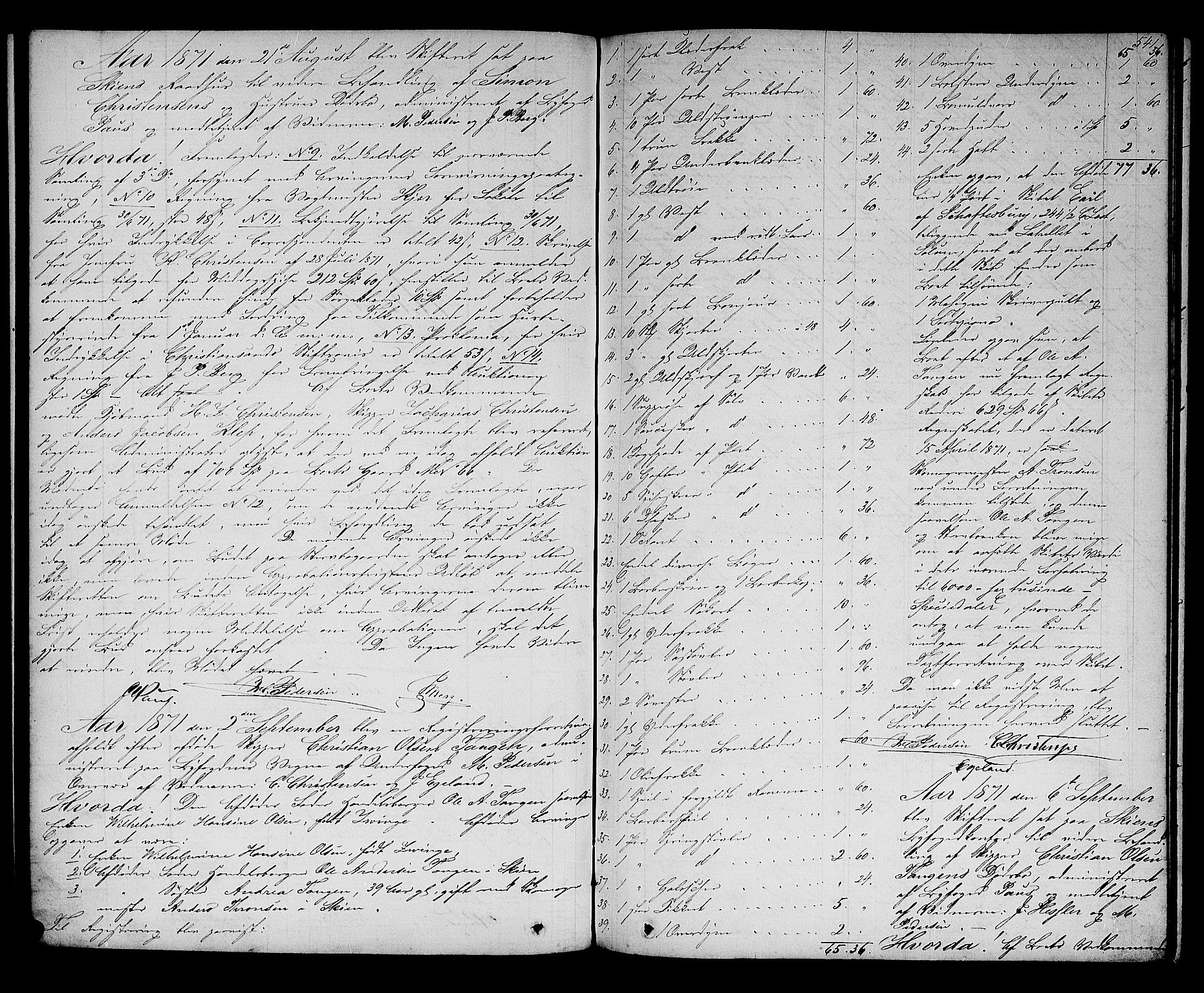 Skien byfogd, AV/SAKO-A-219/H/Hd/L0010: Skifteforhandlingsprotokoll, 1862-1880, p. 540-541
