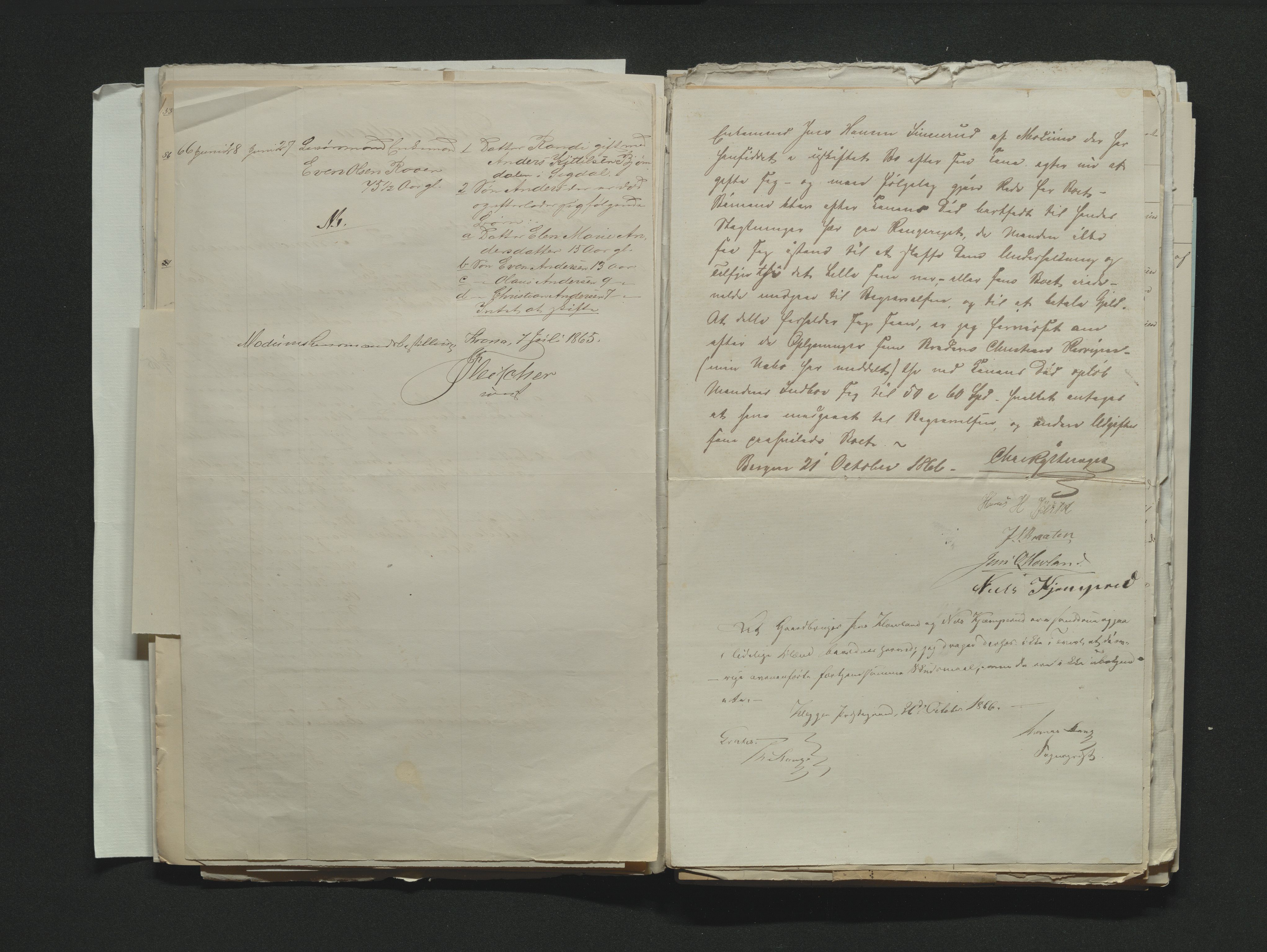Eiker, Modum og Sigdal sorenskriveri, AV/SAKO-A-123/H/Ha/Hab/L0011: Dødsfallsmeldinger, 1862-1865, p. 585