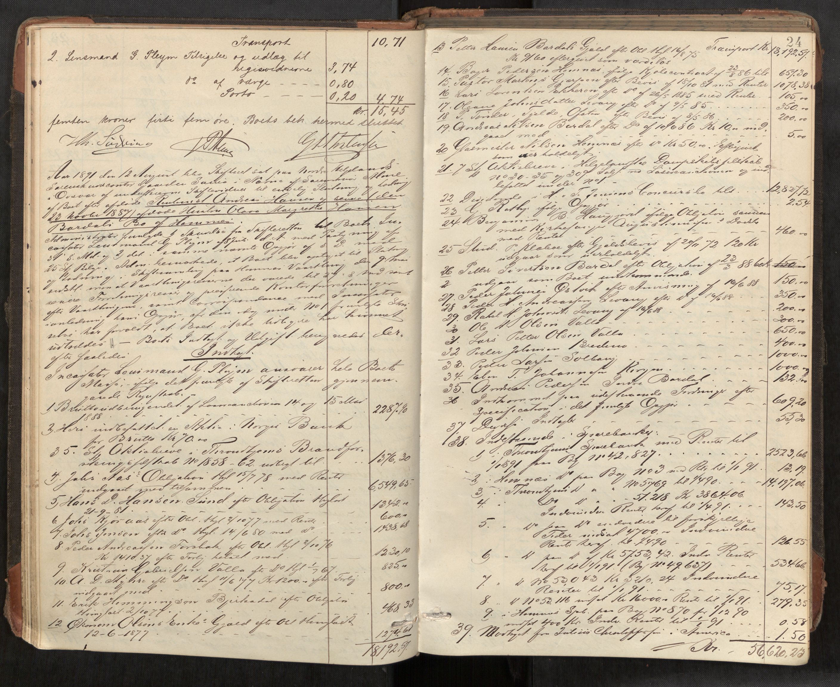 Rana sorenskriveri , AV/SAT-A-1108/1/3/3A/L0006: Skifteslutningsprotokoll, 1891-1896, p. 24