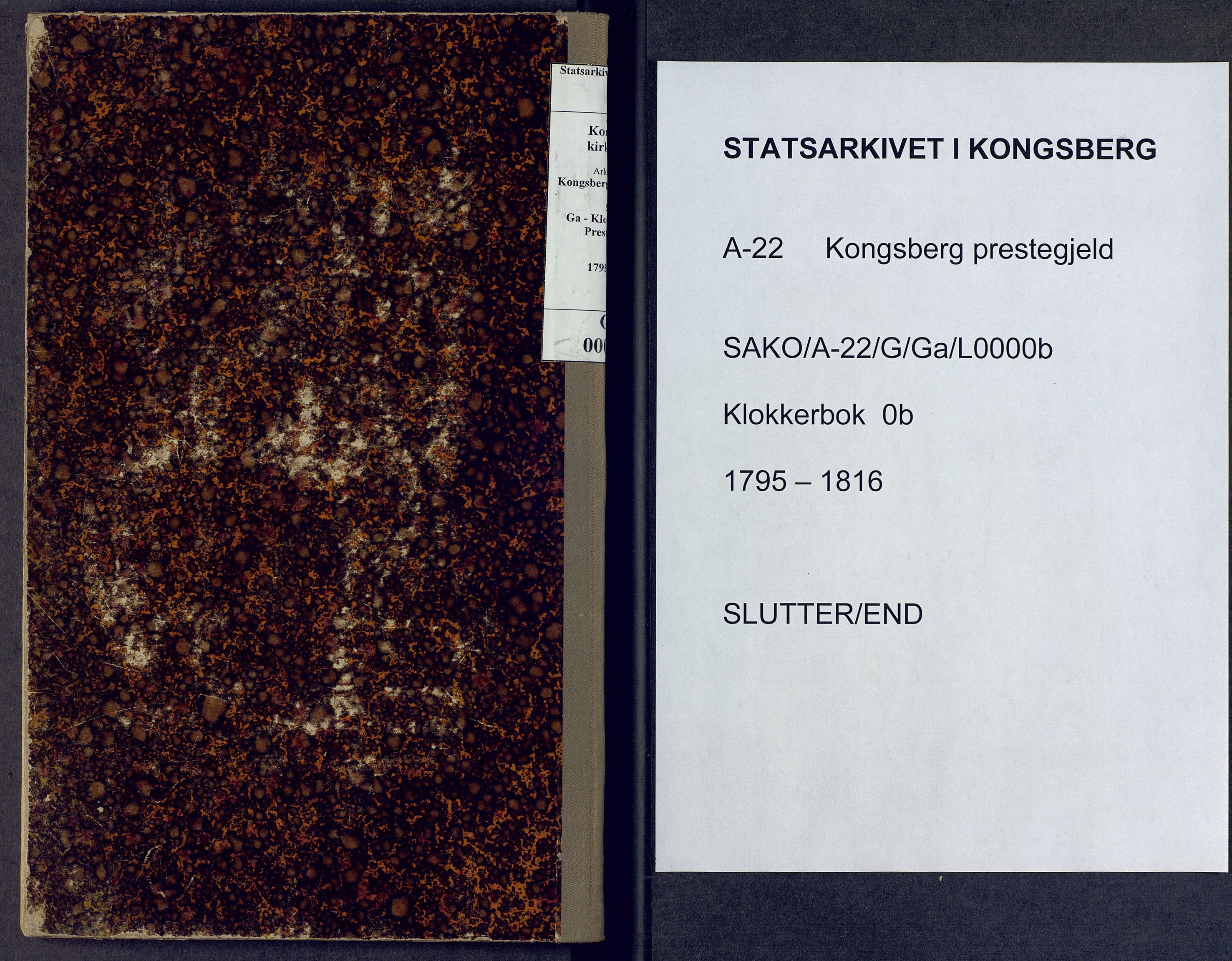 Kongsberg kirkebøker, AV/SAKO-A-22/G/Ga/L0000b: Parish register (copy) no. 0b, 1795-1816