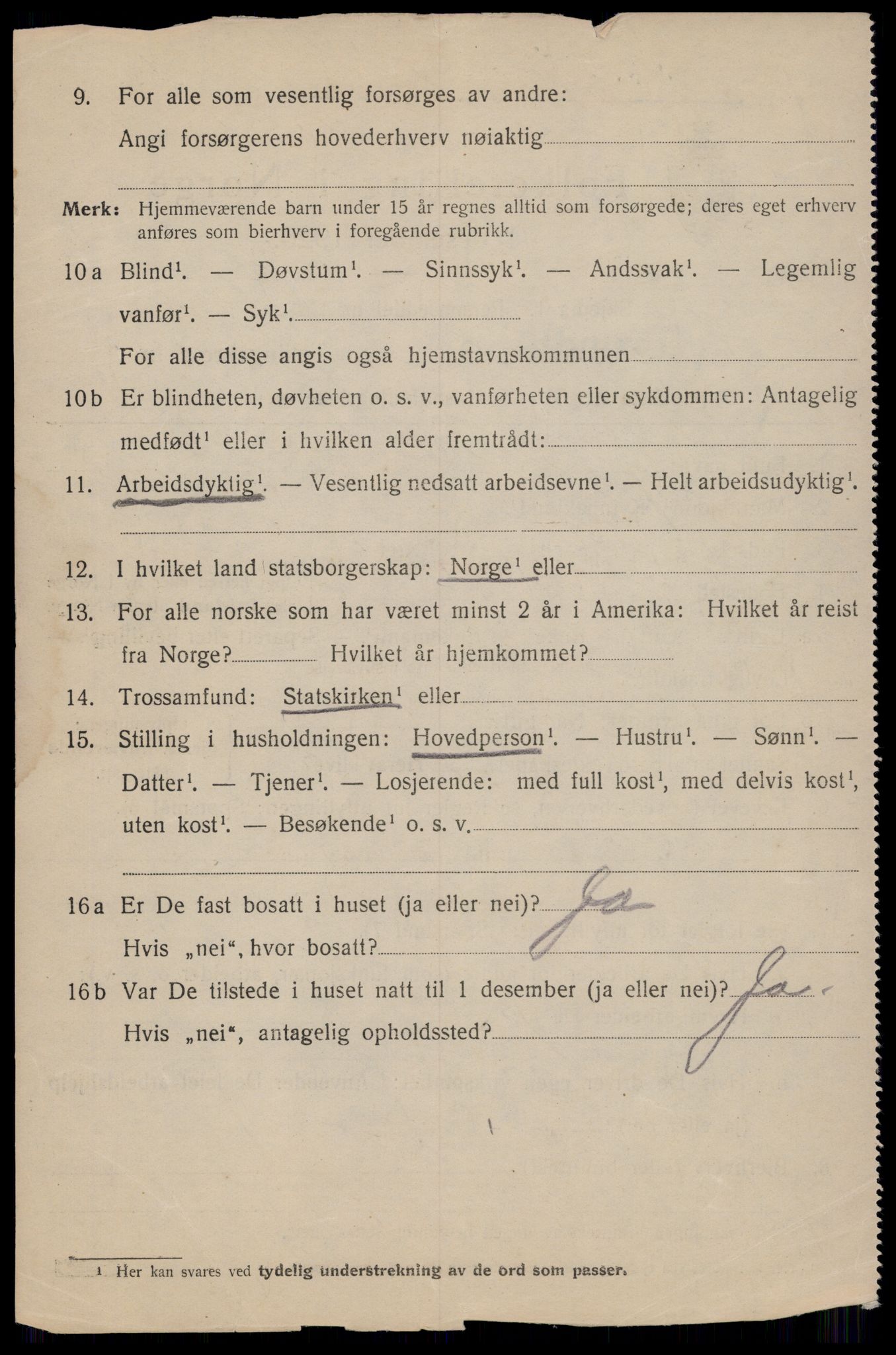 SAT, 1920 census for Trondheim, 1920, p. 52423