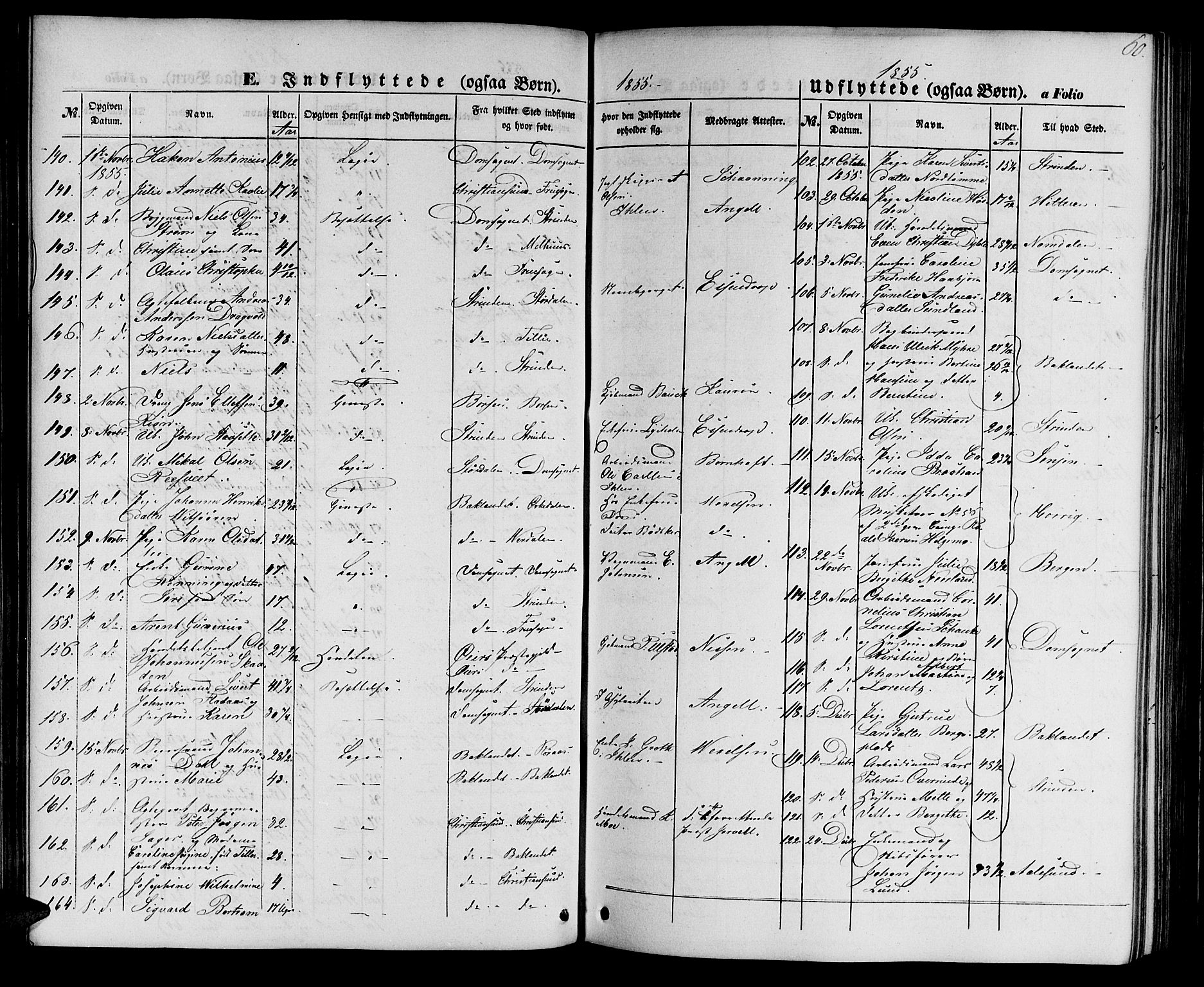 Ministerialprotokoller, klokkerbøker og fødselsregistre - Sør-Trøndelag, SAT/A-1456/602/L0113: Parish register (official) no. 602A11, 1849-1861, p. 60