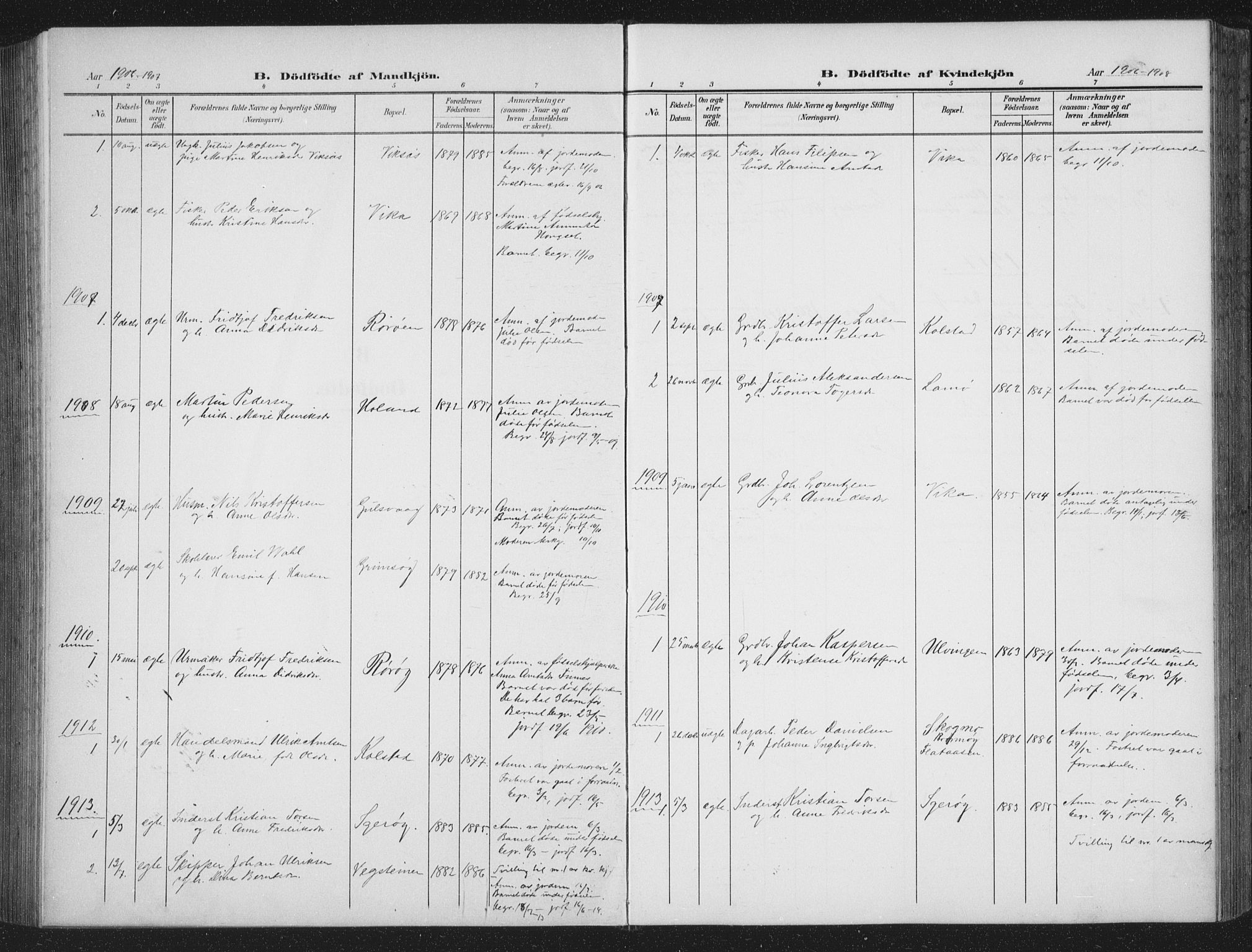 Ministerialprotokoller, klokkerbøker og fødselsregistre - Nordland, AV/SAT-A-1459/816/L0254: Parish register (copy) no. 816C04, 1905-1934