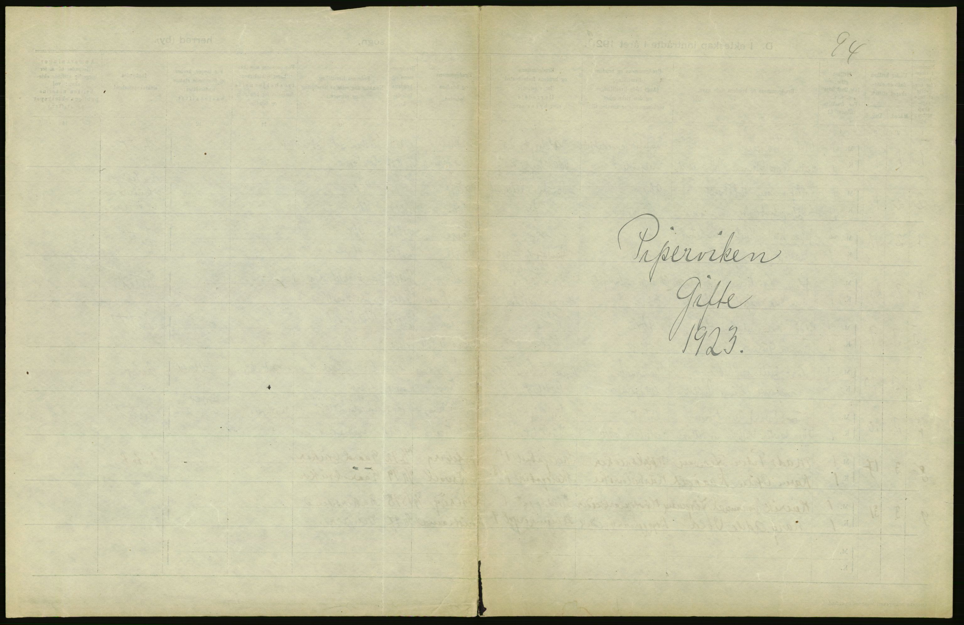 Statistisk sentralbyrå, Sosiodemografiske emner, Befolkning, AV/RA-S-2228/D/Df/Dfc/Dfcc/L0008: Kristiania: Gifte, 1923, p. 473