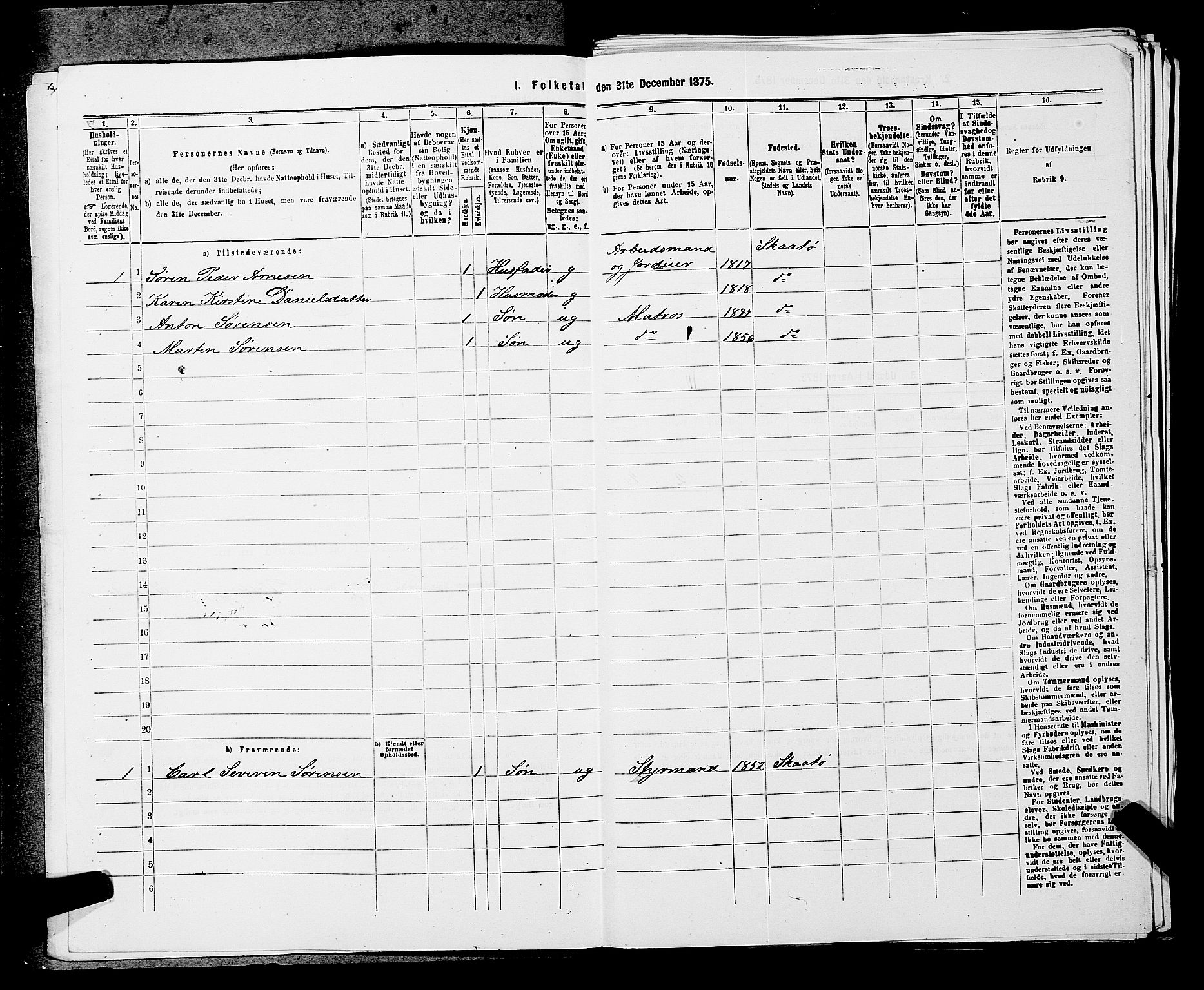 SAKO, 1875 census for 0816P Sannidal, 1875, p. 2016