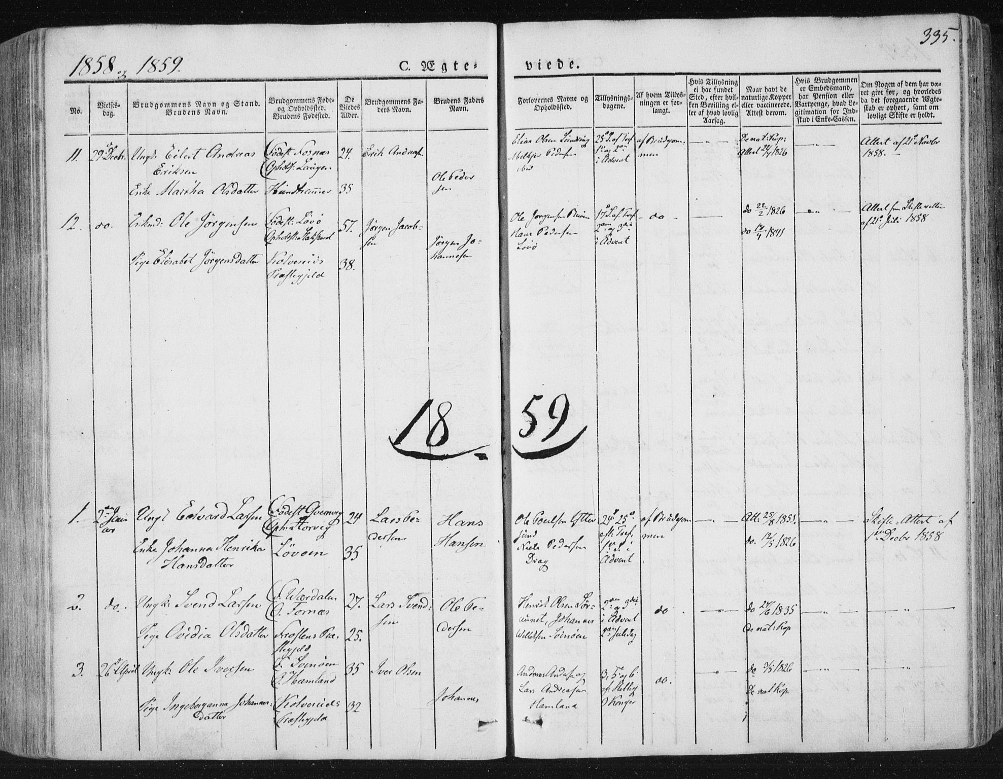 Ministerialprotokoller, klokkerbøker og fødselsregistre - Nord-Trøndelag, SAT/A-1458/784/L0669: Parish register (official) no. 784A04, 1829-1859, p. 335