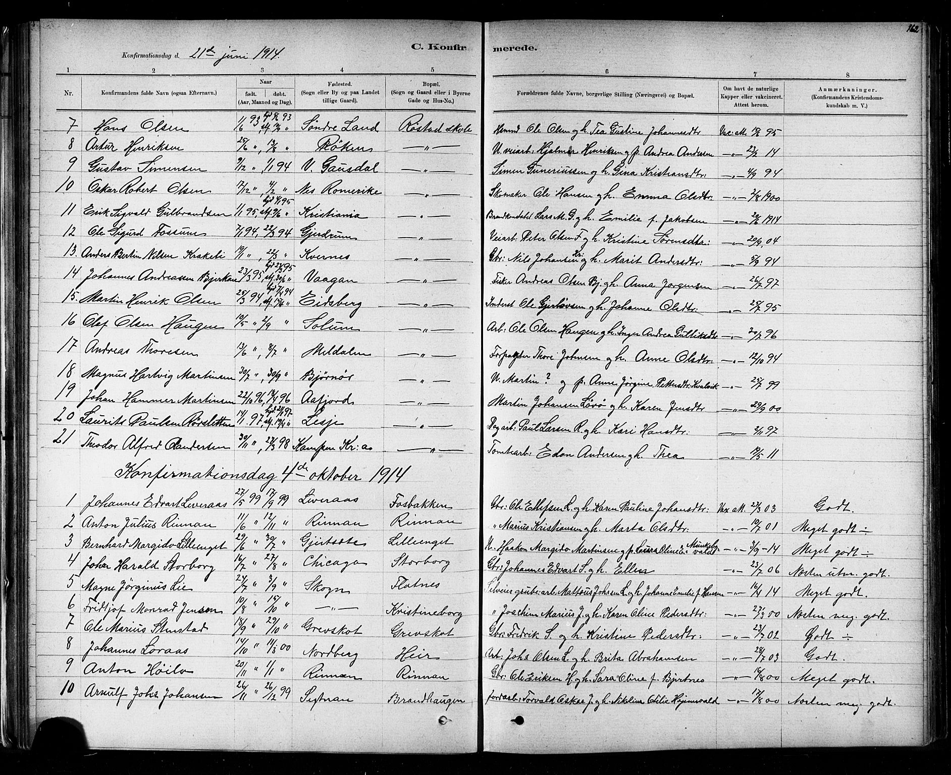 Ministerialprotokoller, klokkerbøker og fødselsregistre - Nord-Trøndelag, AV/SAT-A-1458/721/L0208: Parish register (copy) no. 721C01, 1880-1917, p. 162