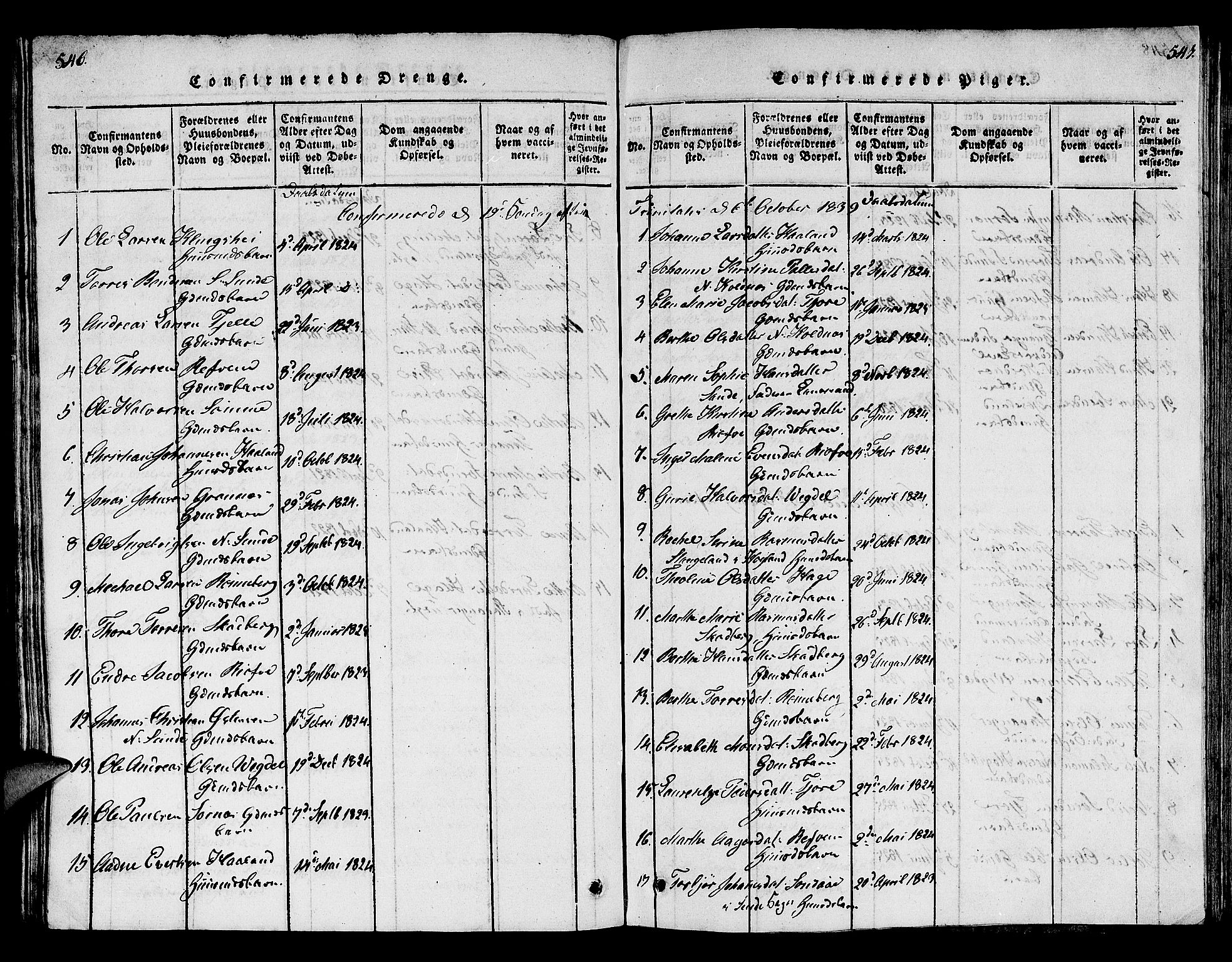 Håland sokneprestkontor, SAST/A-101802/001/30BB/L0001: Parish register (copy) no. B 1, 1815-1845, p. 546-547