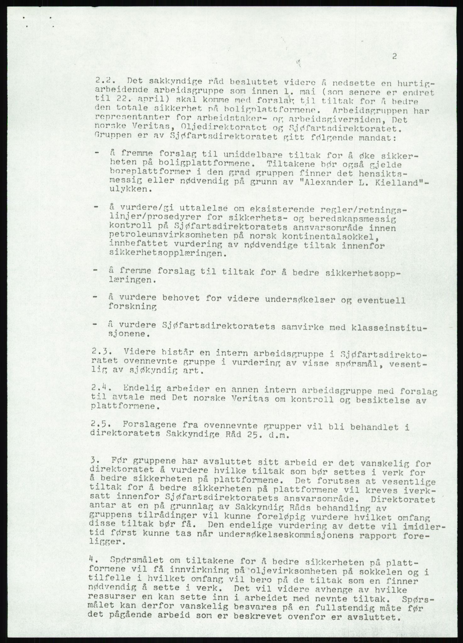 Justisdepartementet, Granskningskommisjonen ved Alexander Kielland-ulykken 27.3.1980, AV/RA-S-1165/D/L0013: H Sjøfartsdirektoratet og Skipskontrollen (H25-H43, H45, H47-H48, H50, H52)/I Det norske Veritas (I34, I41, I47), 1980-1981, p. 240