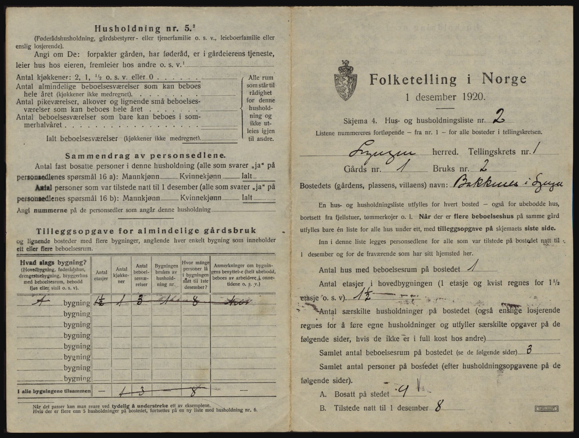 SATØ, 1920 census for Lyngen, 1920, p. 64