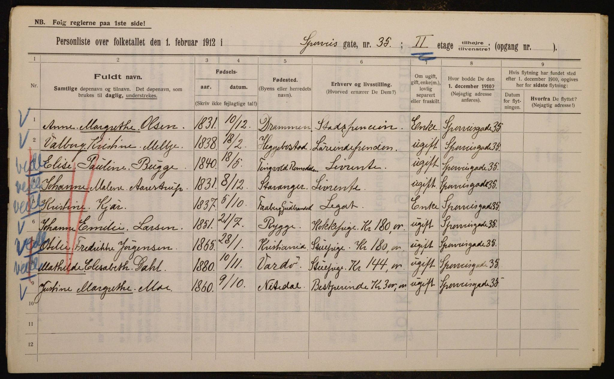 OBA, Municipal Census 1912 for Kristiania, 1912, p. 100899