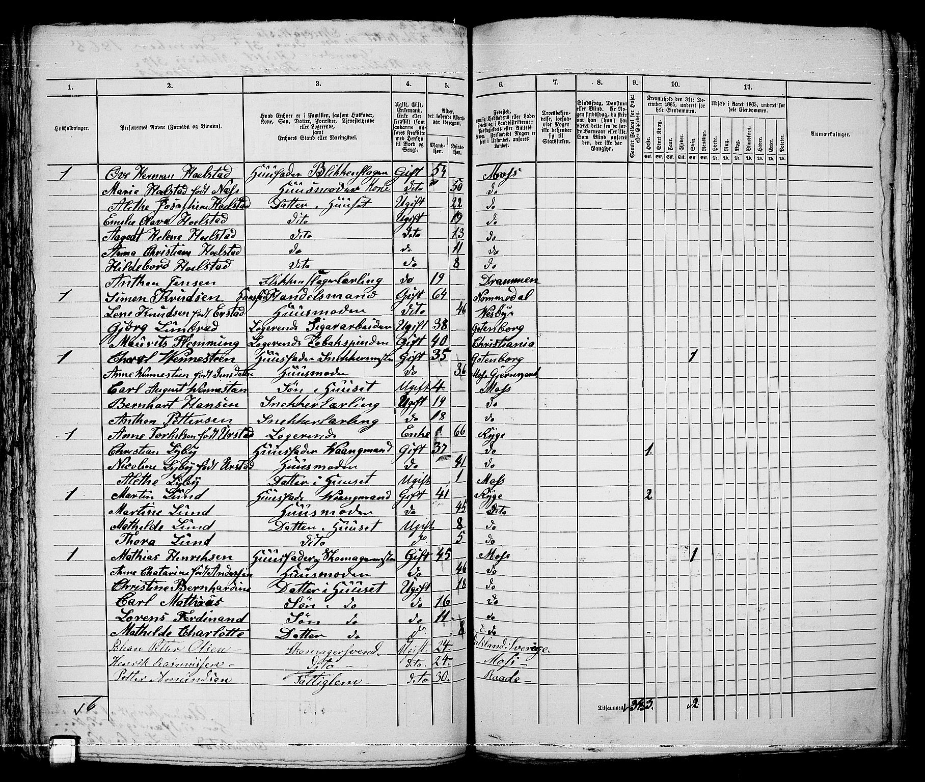 RA, 1865 census for Moss/Moss, 1865, p. 503