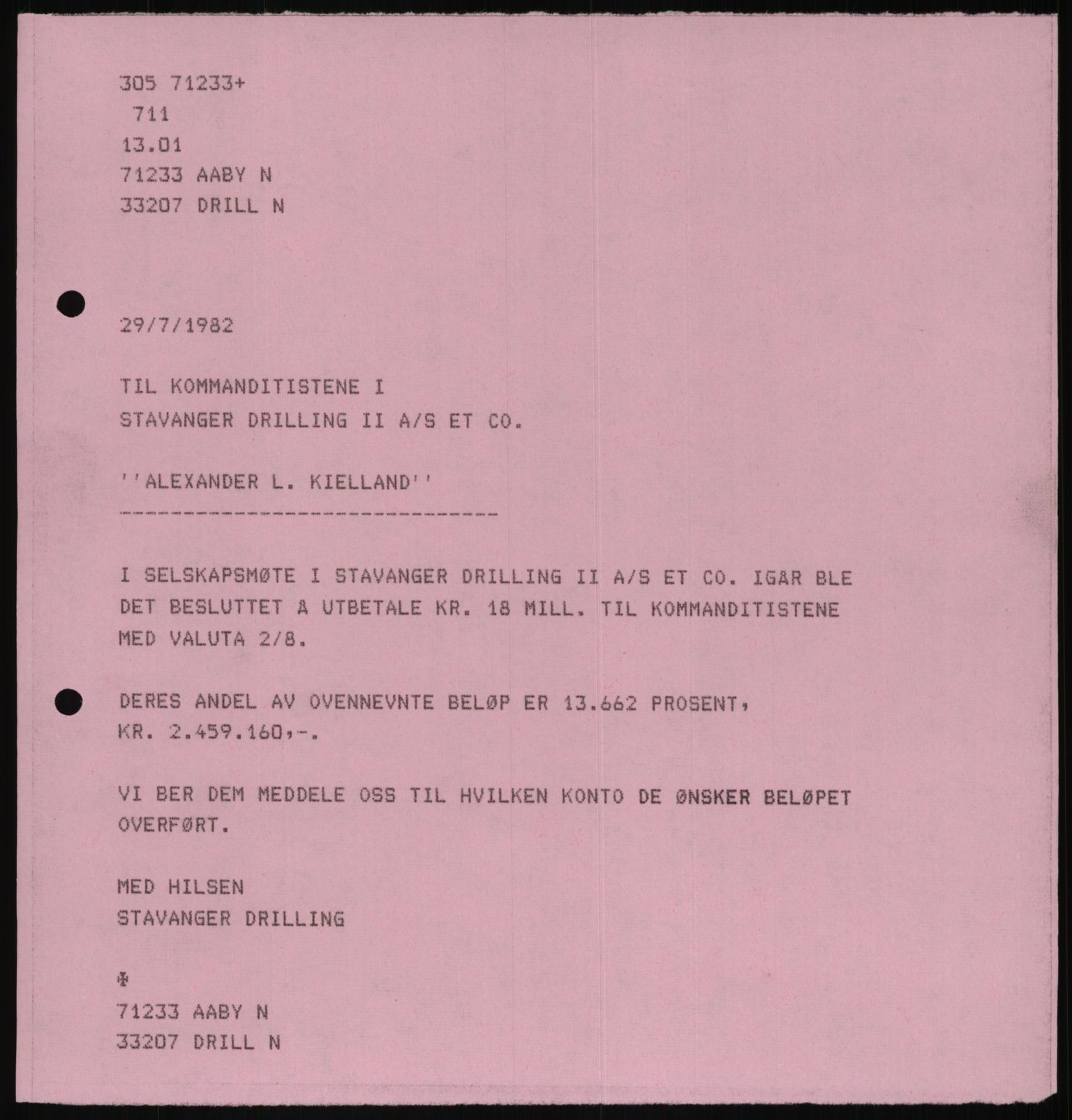 Pa 1503 - Stavanger Drilling AS, AV/SAST-A-101906/D/L0006: Korrespondanse og saksdokumenter, 1974-1984, p. 387