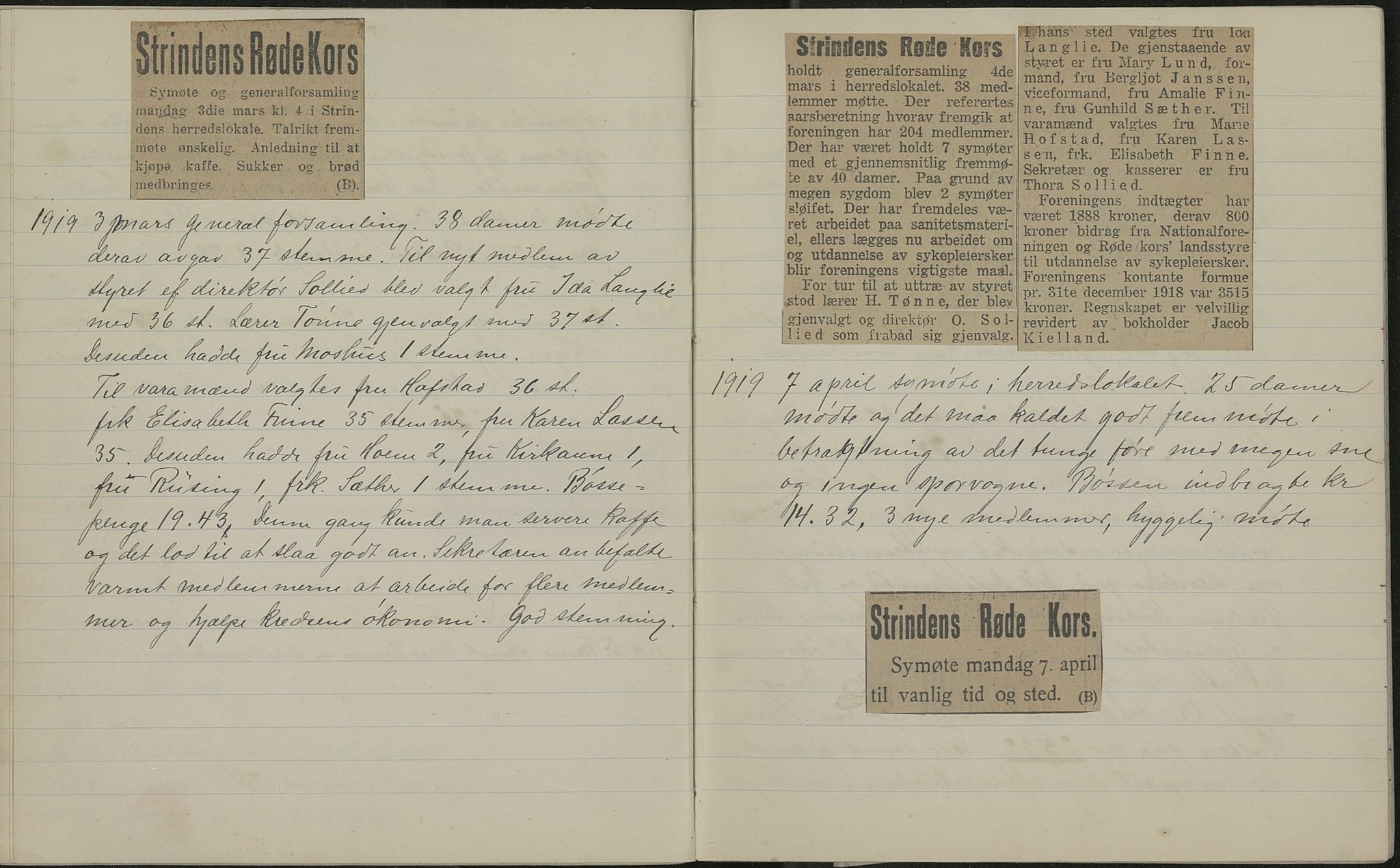 Trondheim Røde Kors, TRKO/PA-1204/A/Ab/L0003: Dagbok forStrinda Røde Kors, 1914-1925, p. 42