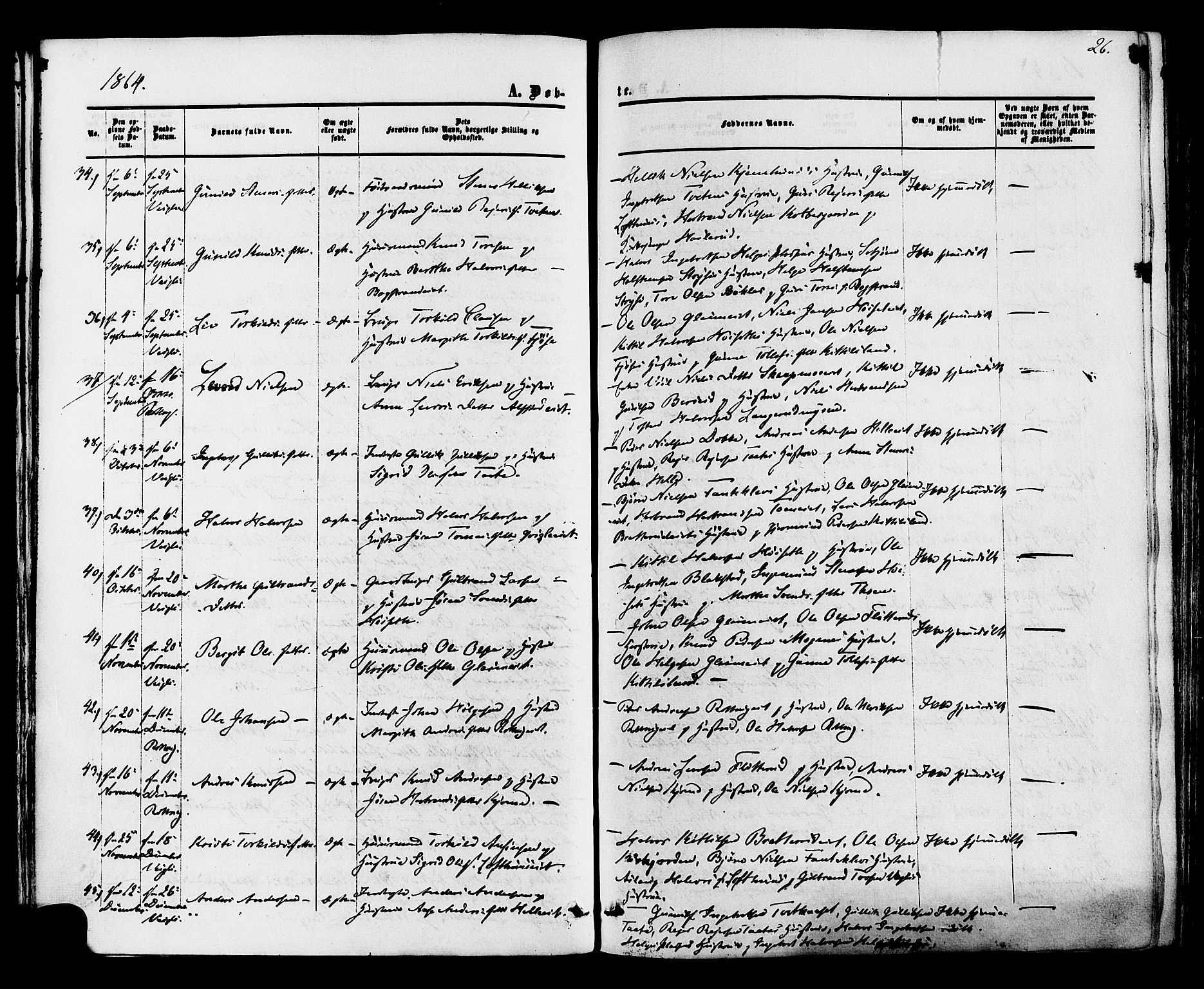 Rollag kirkebøker, SAKO/A-240/F/Fa/L0009: Parish register (official) no. I 9, 1860-1874, p. 26