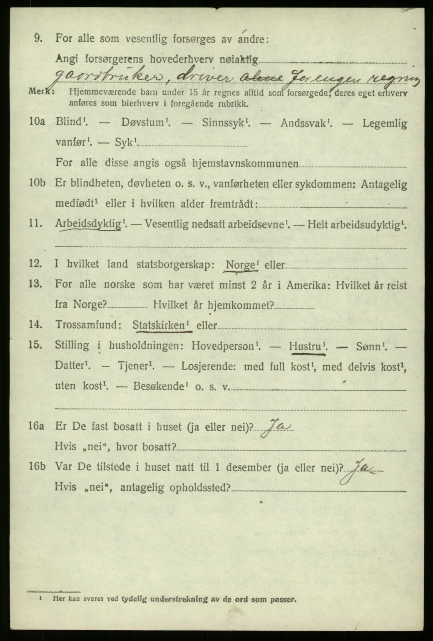 SAB, 1920 census for Davik, 1920, p. 5796