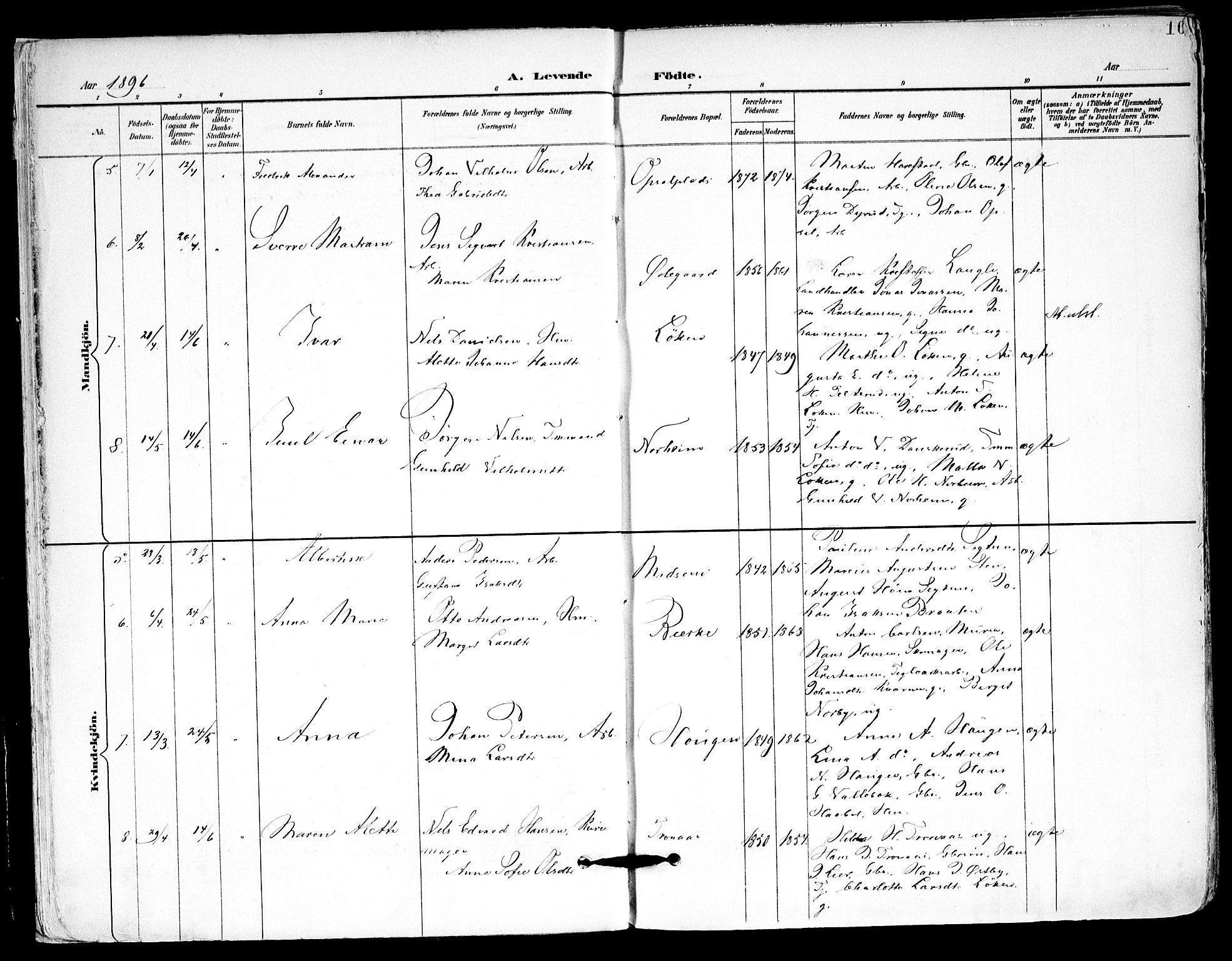 Kråkstad prestekontor Kirkebøker, SAO/A-10125a/F/Fa/L0010: Parish register (official) no. I 10, 1893-1931, p. 16