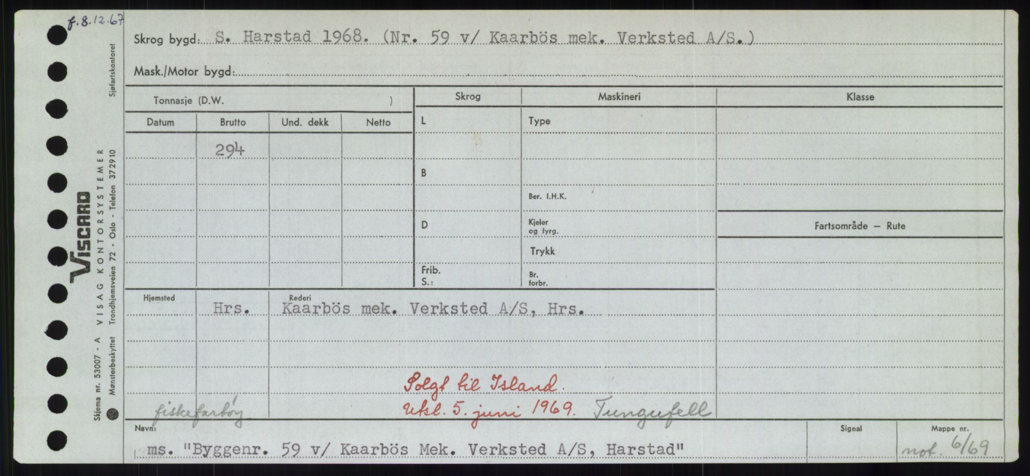 Sjøfartsdirektoratet med forløpere, Skipsmålingen, RA/S-1627/H/Hd/L0006: Fartøy, Byg-Båt, p. 469