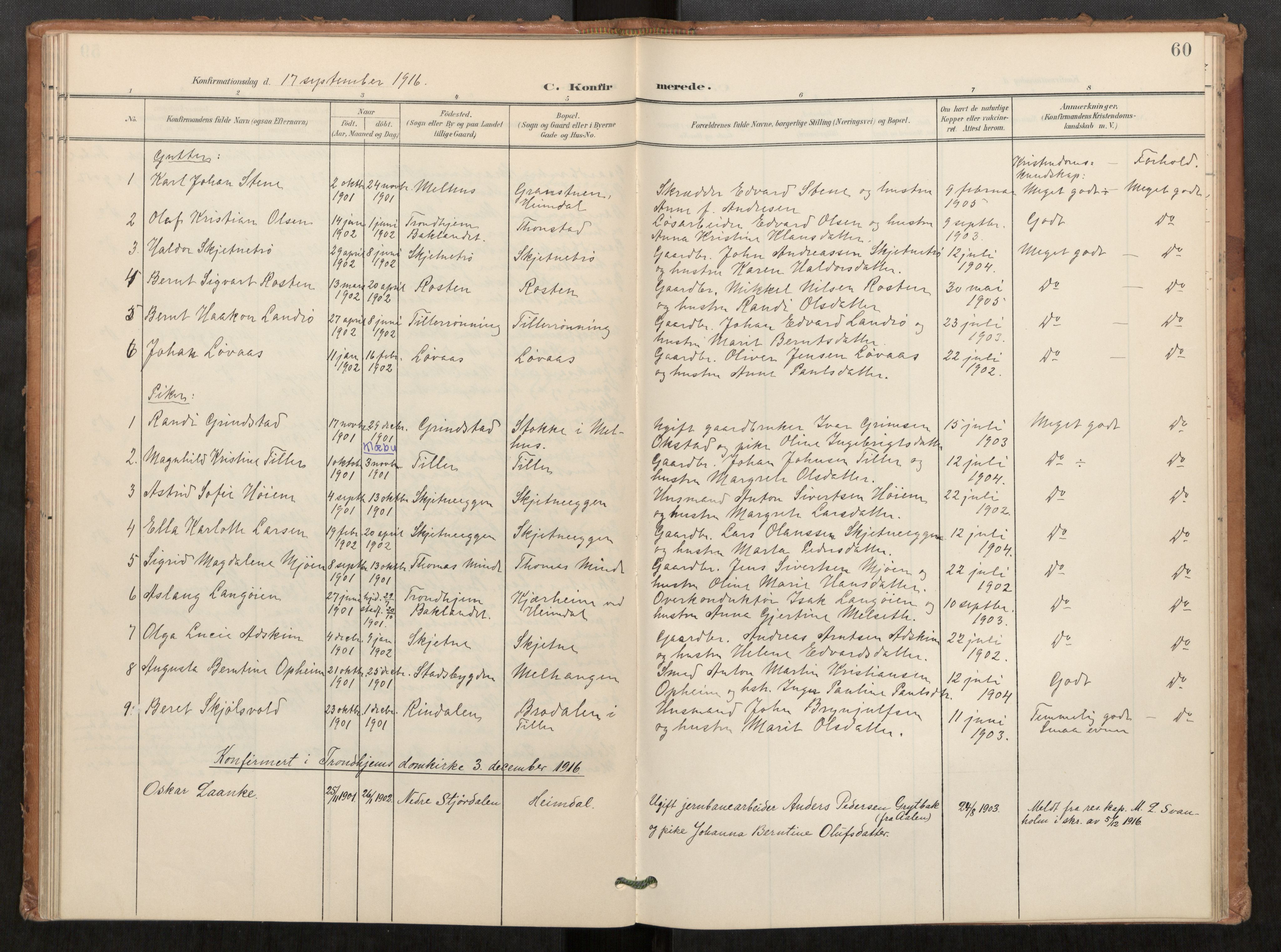 Klæbu sokneprestkontor, SAT/A-1112: Parish register (official) no. 2, 1900-1916, p. 60
