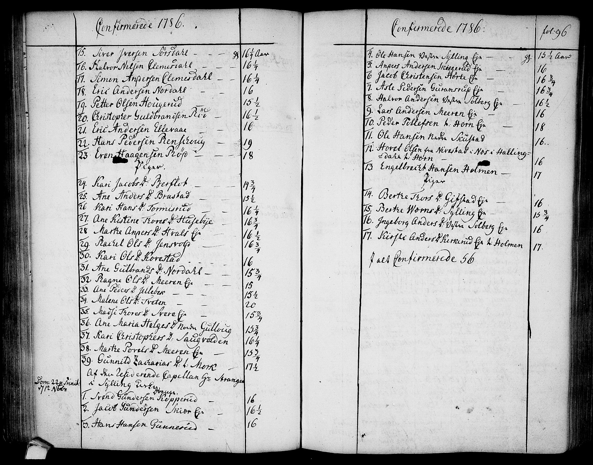 Lier kirkebøker, AV/SAKO-A-230/F/Fa/L0006: Parish register (official) no. I 6, 1777-1794, p. 96