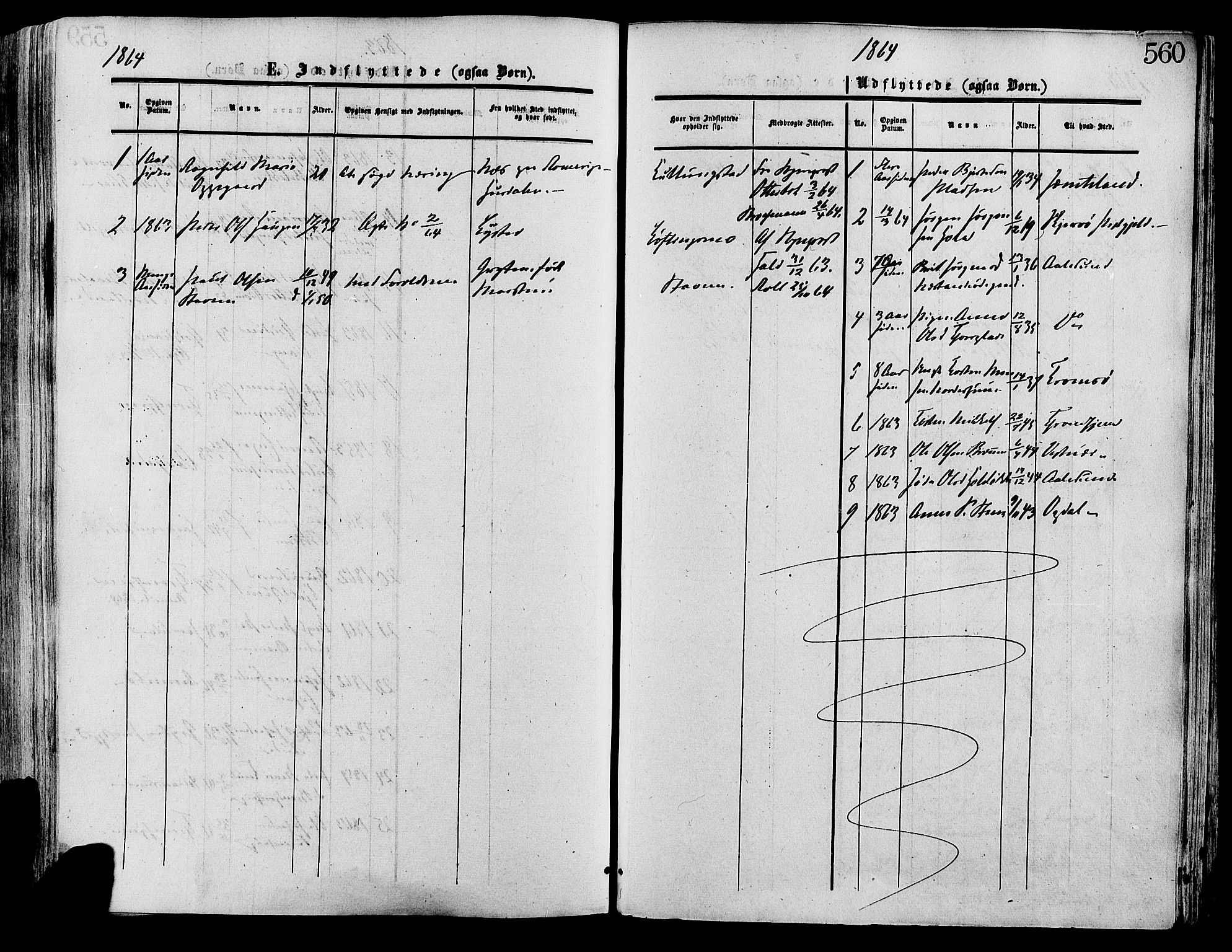 Lesja prestekontor, SAH/PREST-068/H/Ha/Haa/L0008: Parish register (official) no. 8, 1854-1880, p. 560