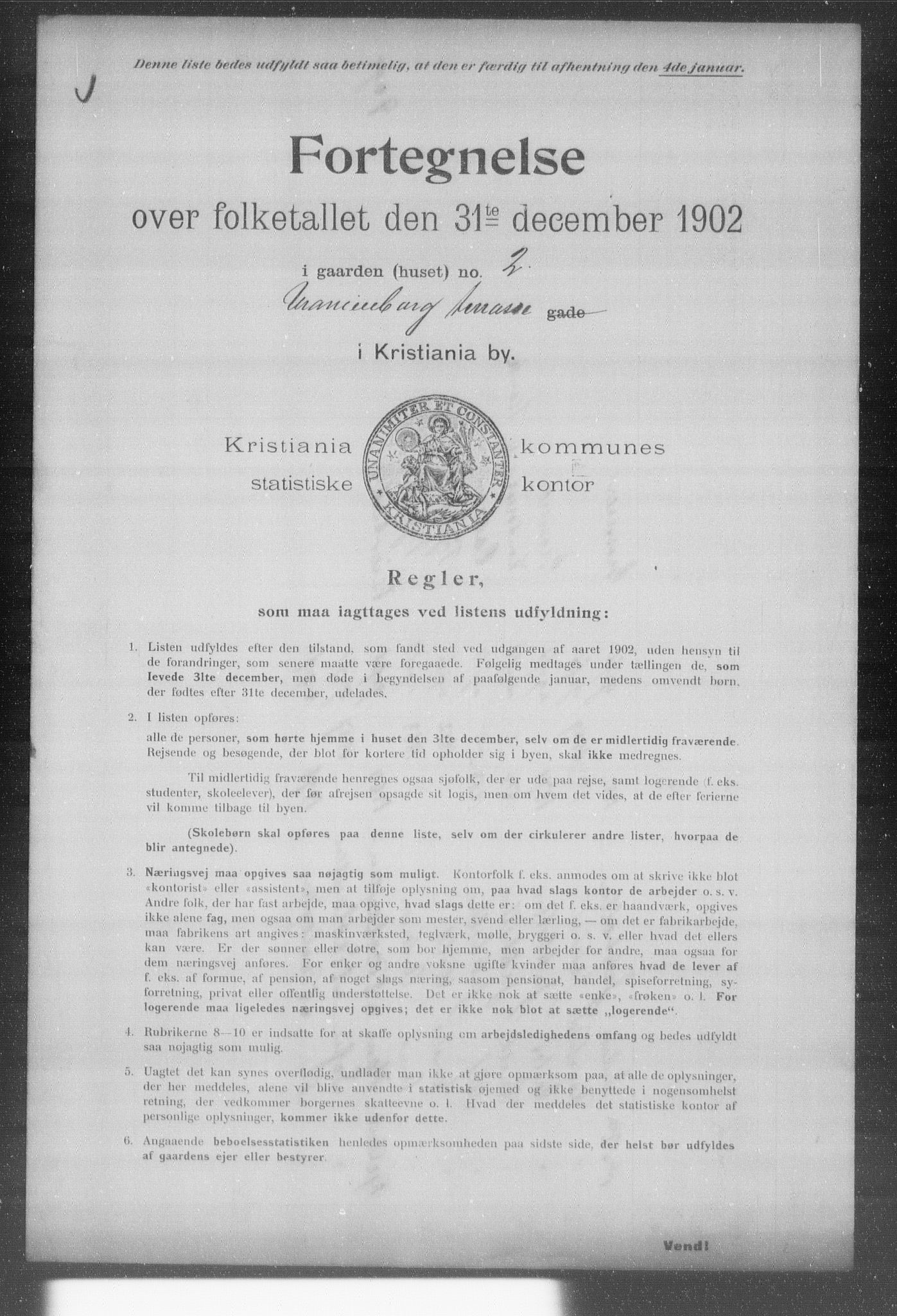 OBA, Municipal Census 1902 for Kristiania, 1902, p. 22296