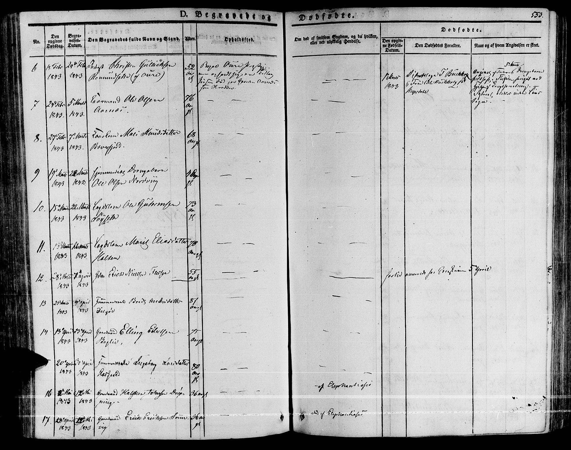 Ministerialprotokoller, klokkerbøker og fødselsregistre - Møre og Romsdal, SAT/A-1454/592/L1024: Parish register (official) no. 592A03 /1, 1831-1849, p. 553
