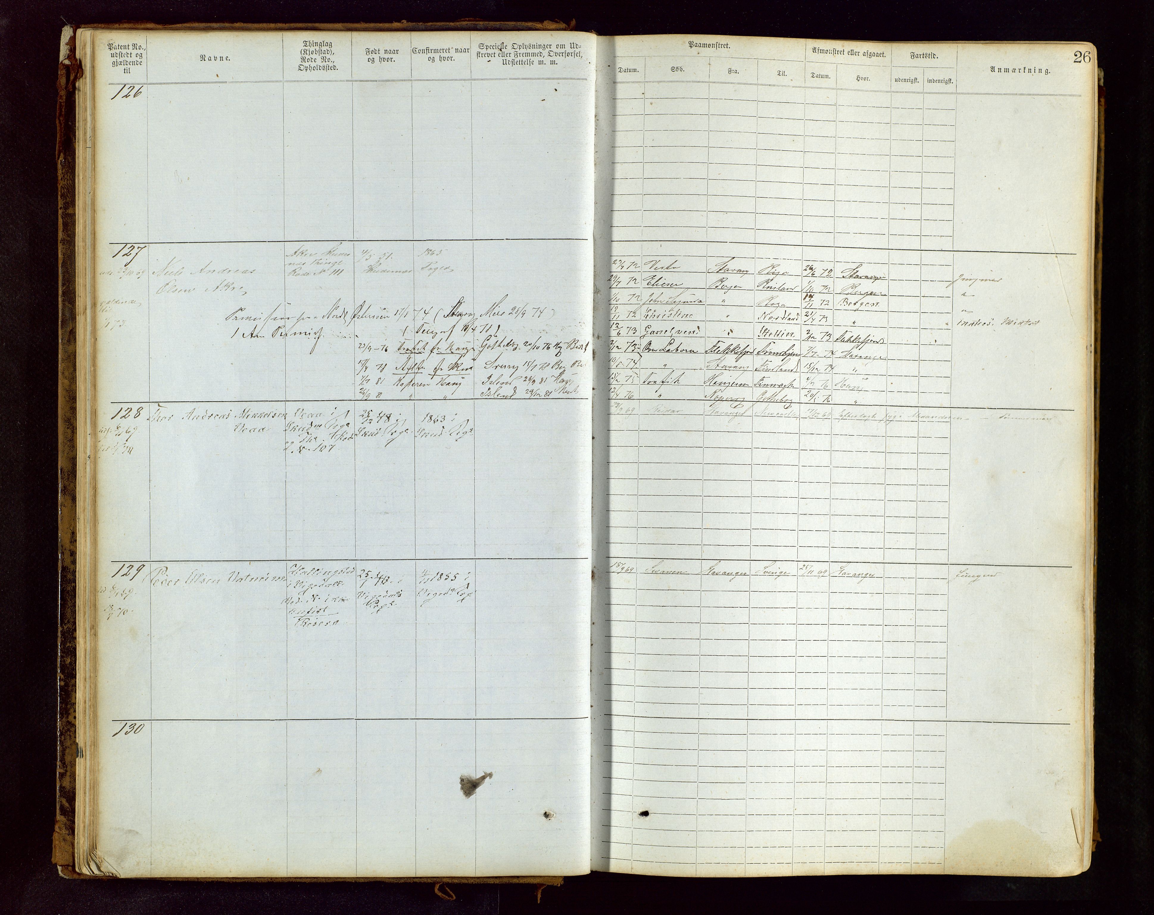 Haugesund sjømannskontor, AV/SAST-A-102007/F/Ff/L0002: Sjøfartsrulle Skudenes krets nr. 1-2719, 1868-1948, p. 26