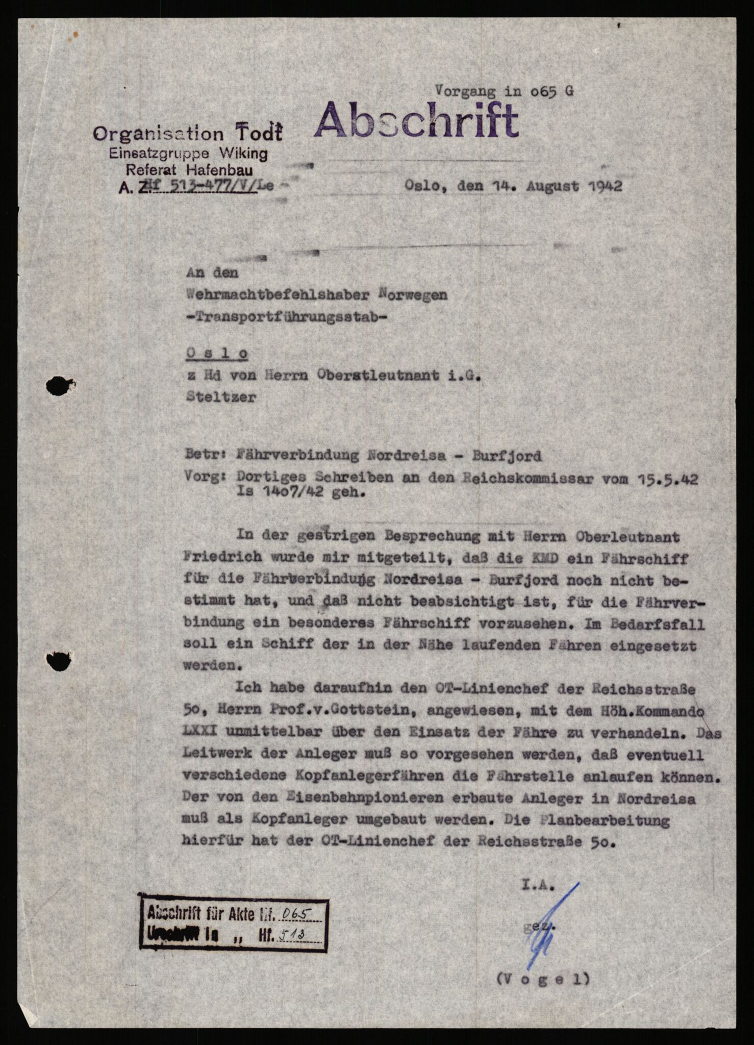 Tyske arkiver, Organisation Todt (OT), Einsatzgruppe Wiking, AV/RA-RAFA-2188/1/E/E2/E2d/L0023: Fähren und Anlegen, 1942-1944, p. 141