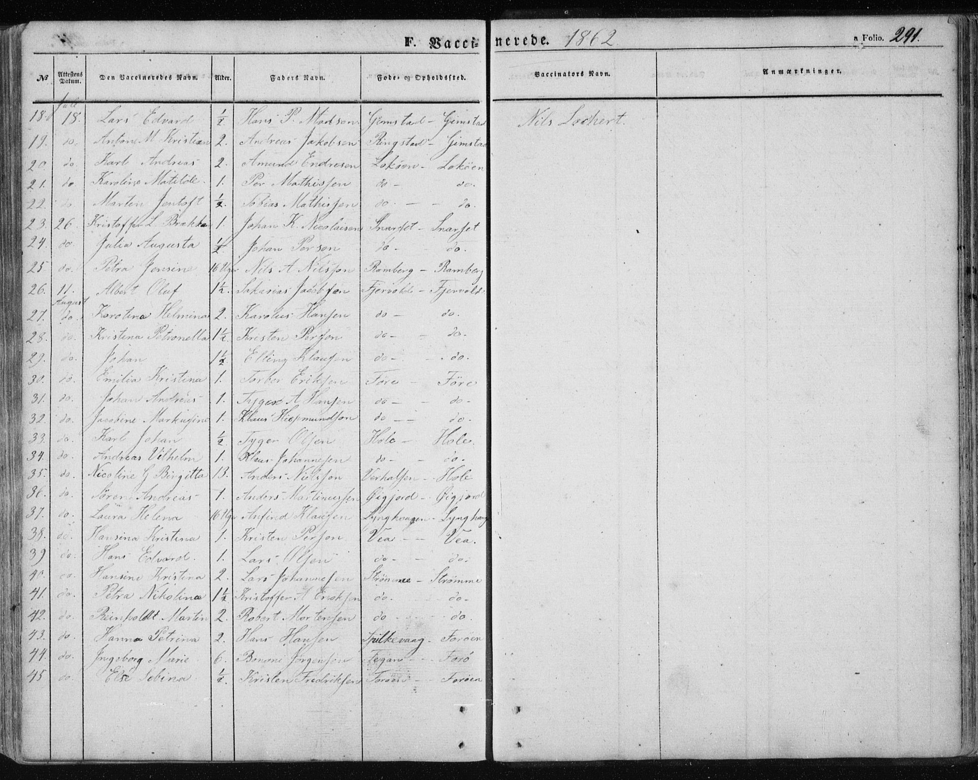 Ministerialprotokoller, klokkerbøker og fødselsregistre - Nordland, AV/SAT-A-1459/891/L1300: Parish register (official) no. 891A05, 1856-1870, p. 291