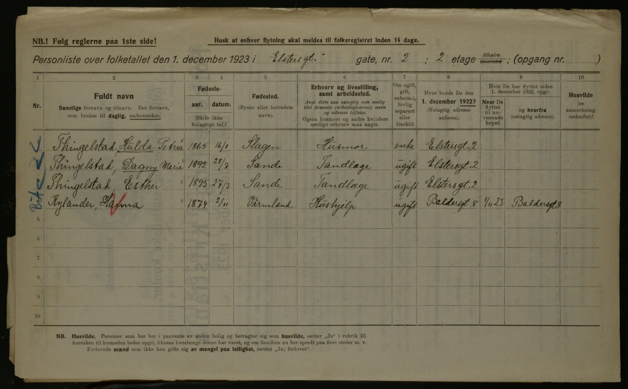 OBA, Municipal Census 1923 for Kristiania, 1923, p. 23224