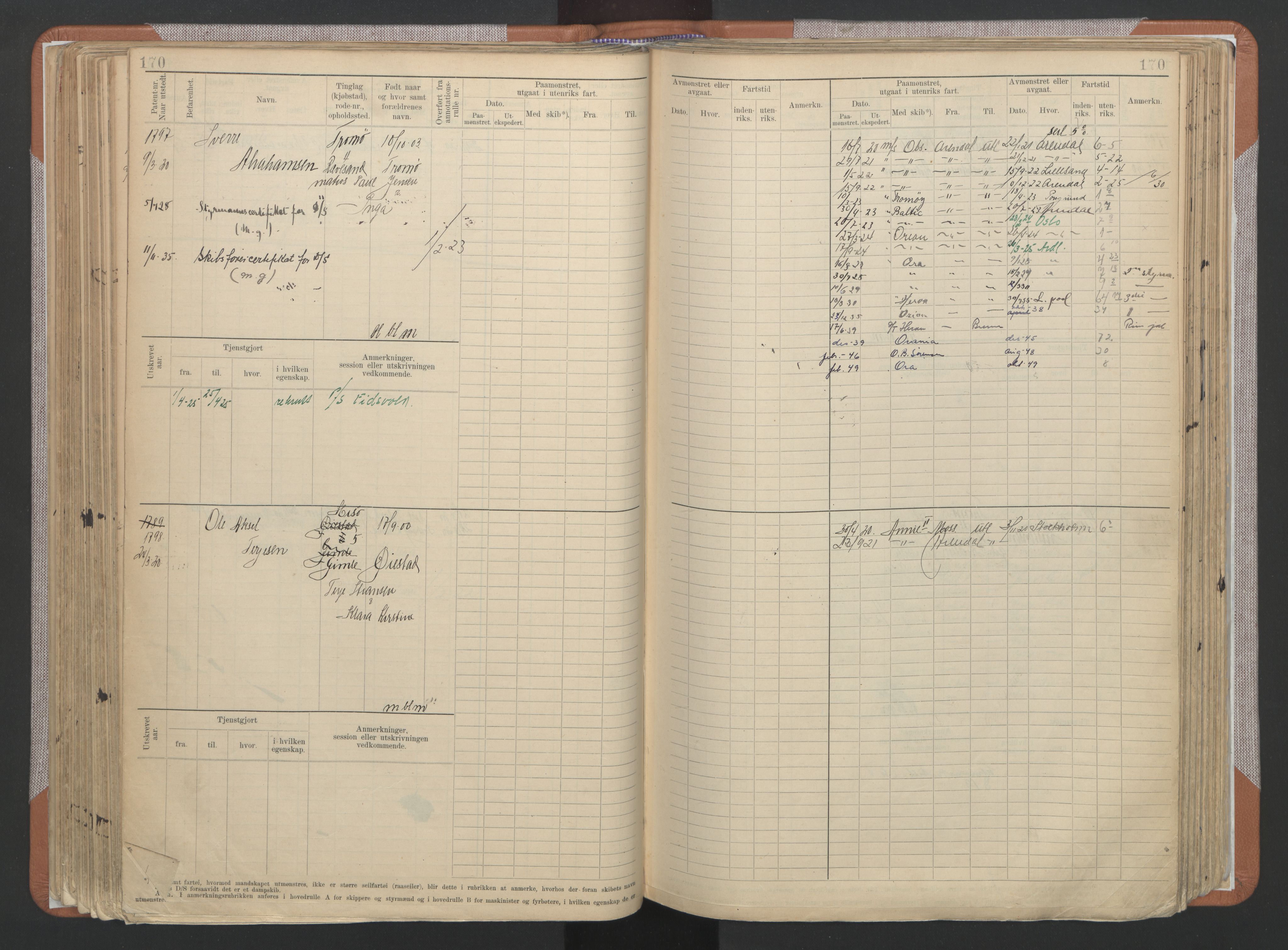 Arendal mønstringskrets, AV/SAK-2031-0012/F/Fb/L0022: Hovedrulle A nr 1466-2242, S-20, 1914-1930, p. 178