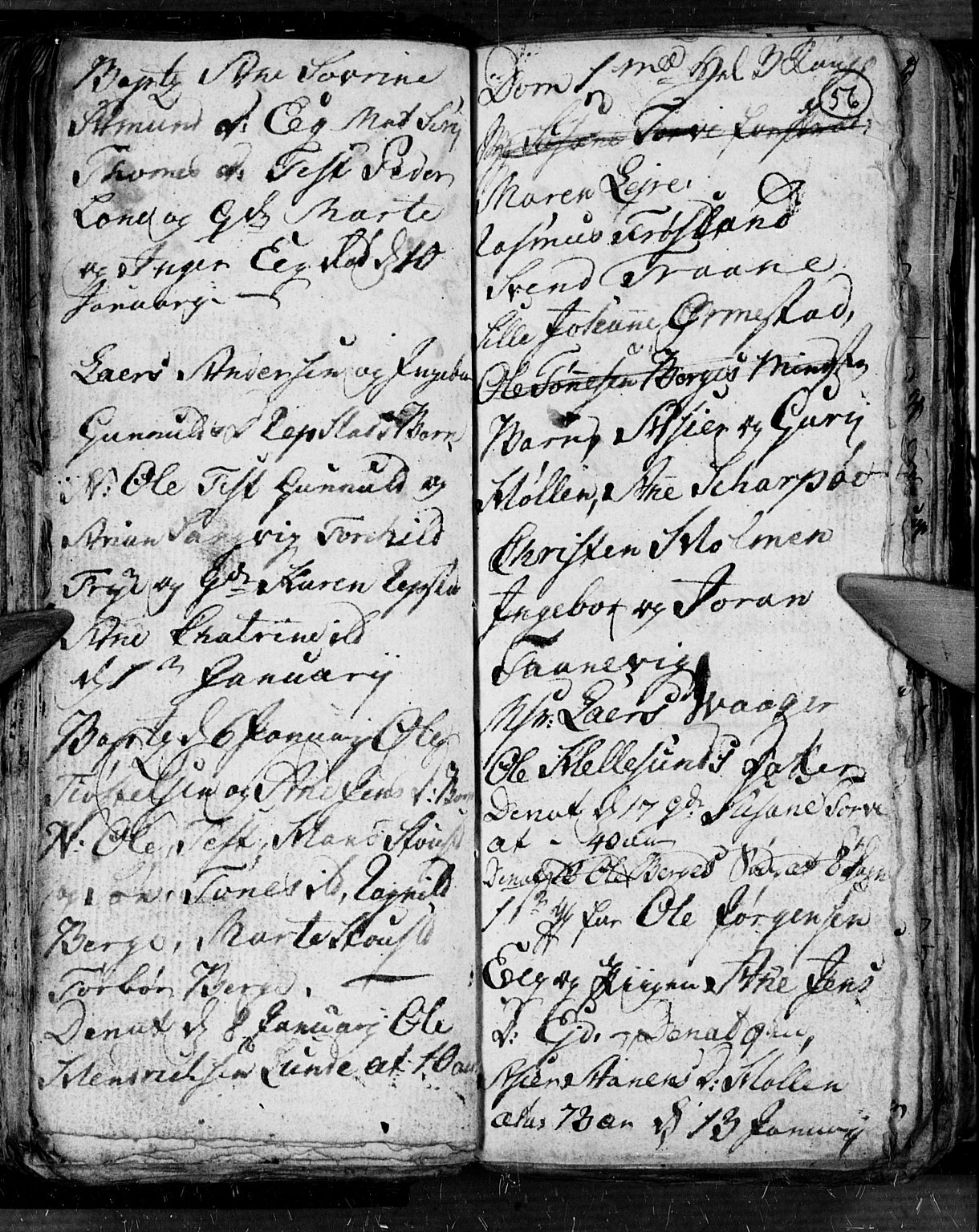 Søgne sokneprestkontor, SAK/1111-0037/F/Fb/Fbb/L0001: Parish register (copy) no. B 1, 1779-1802, p. 56