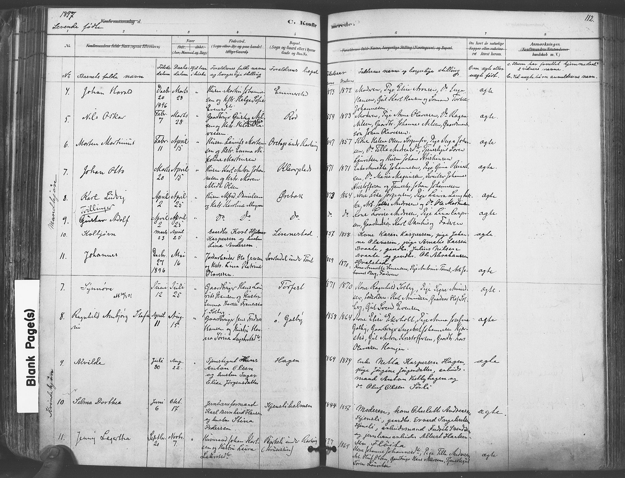 Vestby prestekontor Kirkebøker, SAO/A-10893/F/Fa/L0009: Parish register (official) no. I 9, 1878-1900, p. 112