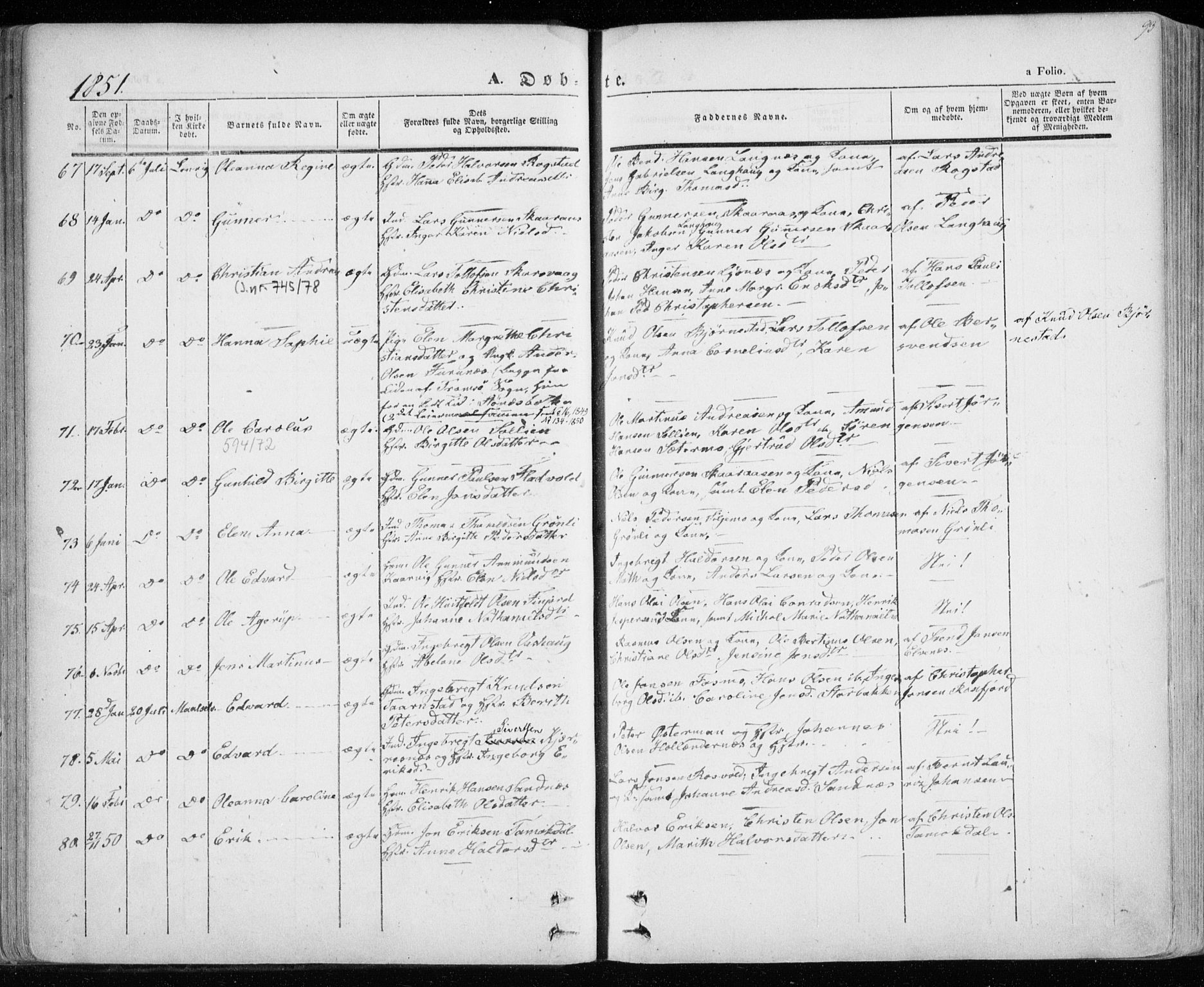 Lenvik sokneprestembete, SATØ/S-1310/H/Ha/Haa/L0006kirke: Parish register (official) no. 6, 1845-1854, p. 93