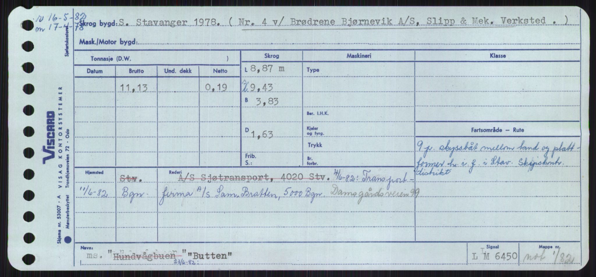 Sjøfartsdirektoratet med forløpere, Skipsmålingen, RA/S-1627/H/Ha/L0001/0002: Fartøy, A-Eig / Fartøy Bjør-Eig, p. 425