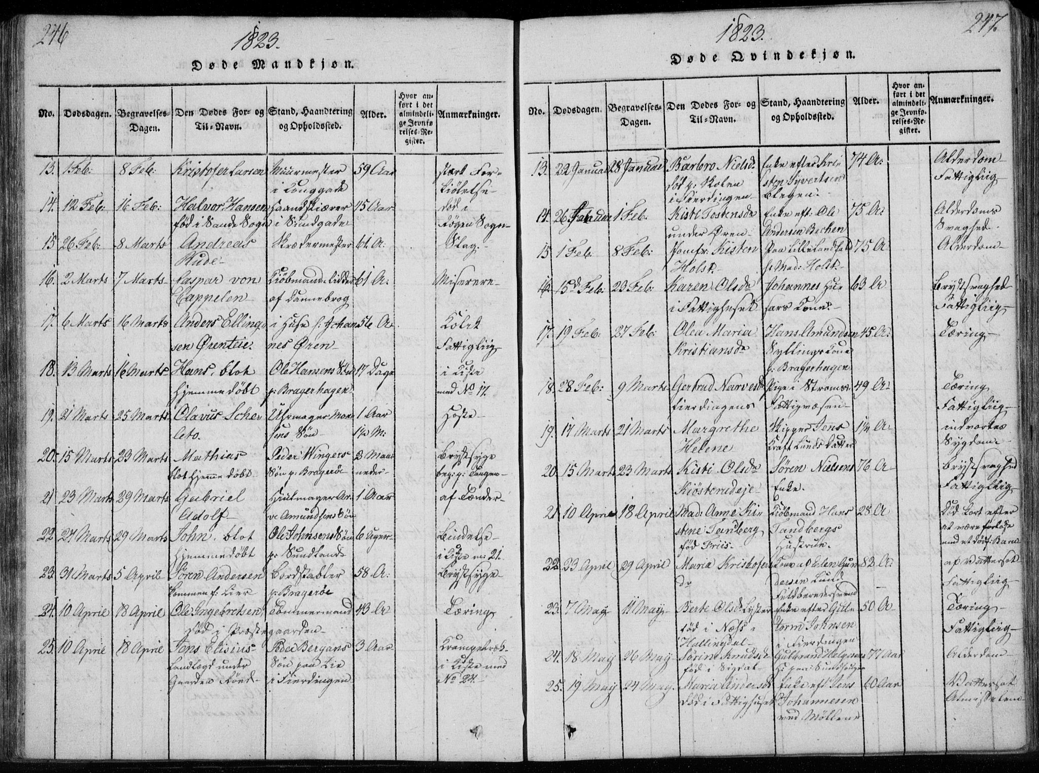 Bragernes kirkebøker, AV/SAKO-A-6/F/Fa/L0007: Parish register (official) no. I 7, 1815-1829, p. 246-247