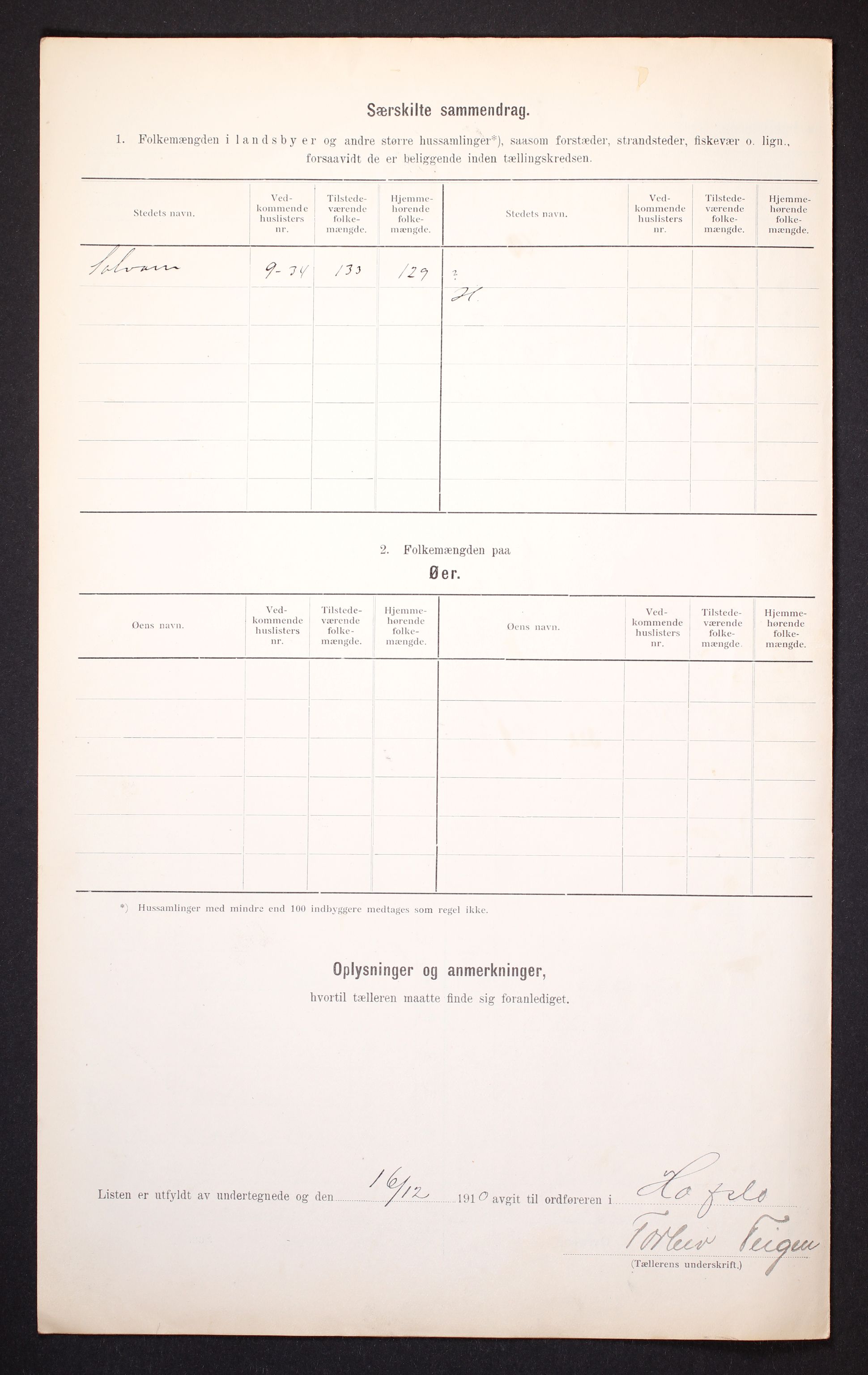 RA, 1910 census for Hafslo, 1910, p. 21