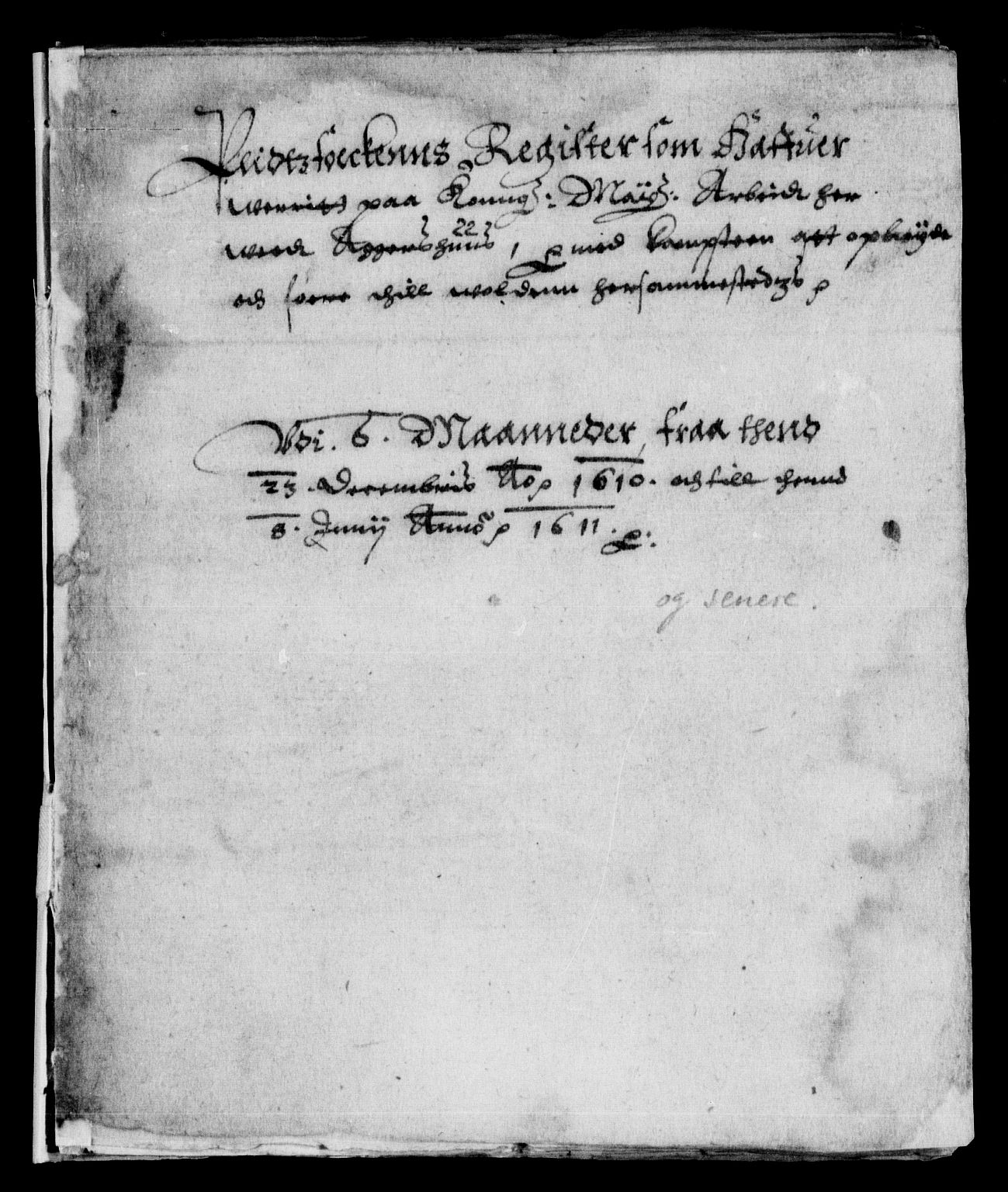 Rentekammeret inntil 1814, Reviderte regnskaper, Lensregnskaper, RA/EA-5023/R/Rb/Rba/L0028: Akershus len, 1610-1612