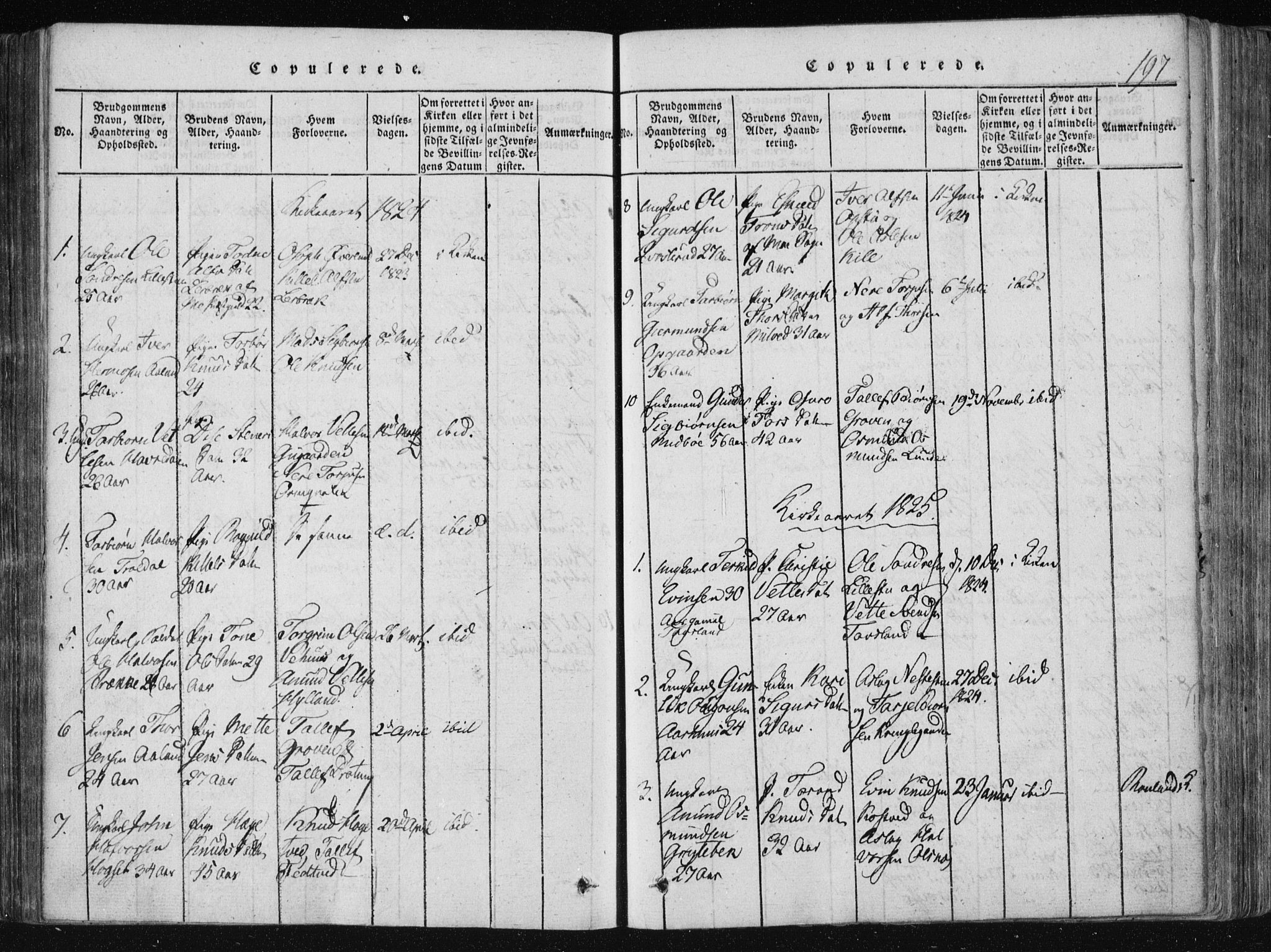 Vinje kirkebøker, SAKO/A-312/F/Fa/L0003: Parish register (official) no. I 3, 1814-1843, p. 197