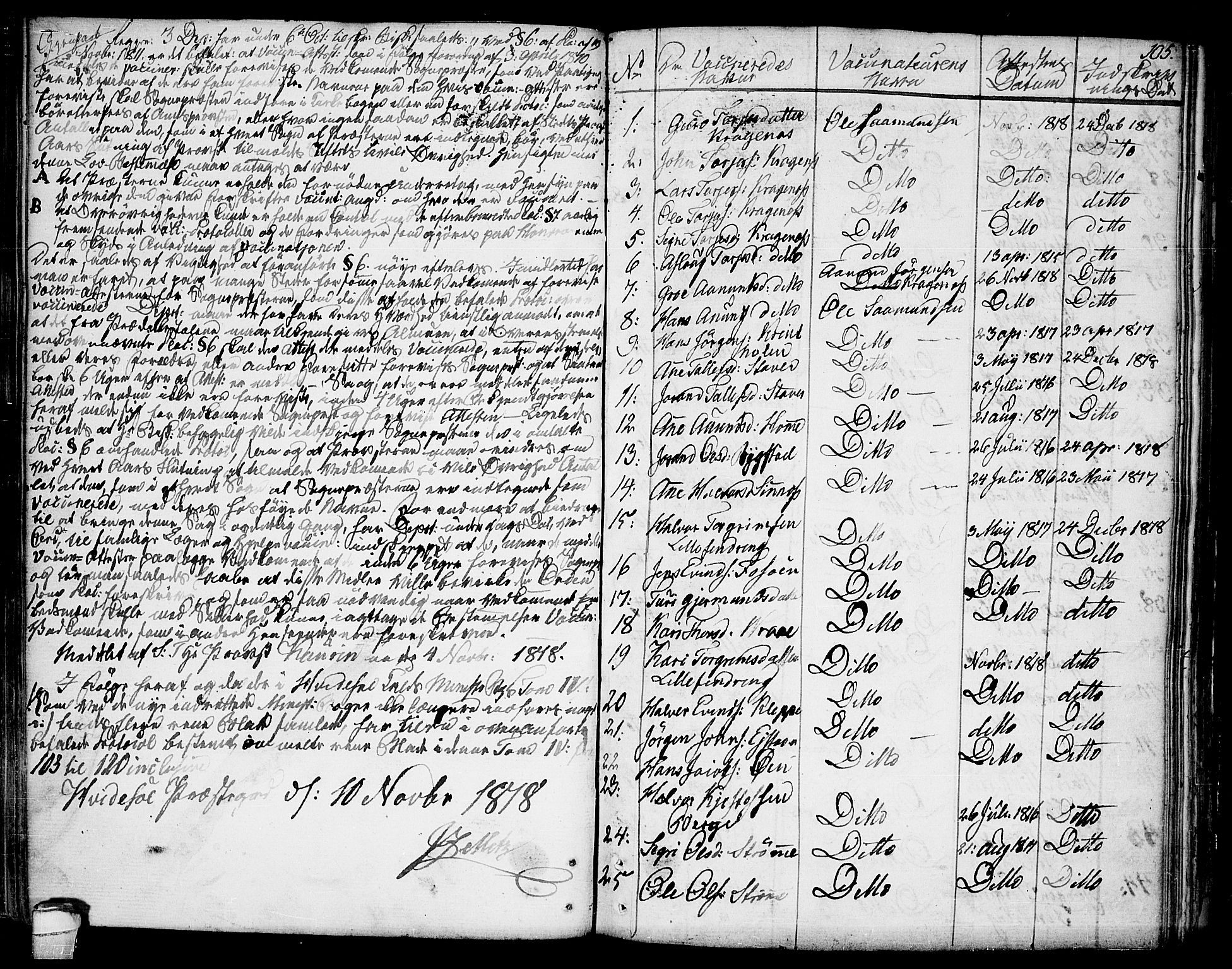 Kviteseid kirkebøker, SAKO/A-276/F/Fa/L0004: Parish register (official) no. I 4, 1800-1814, p. 105