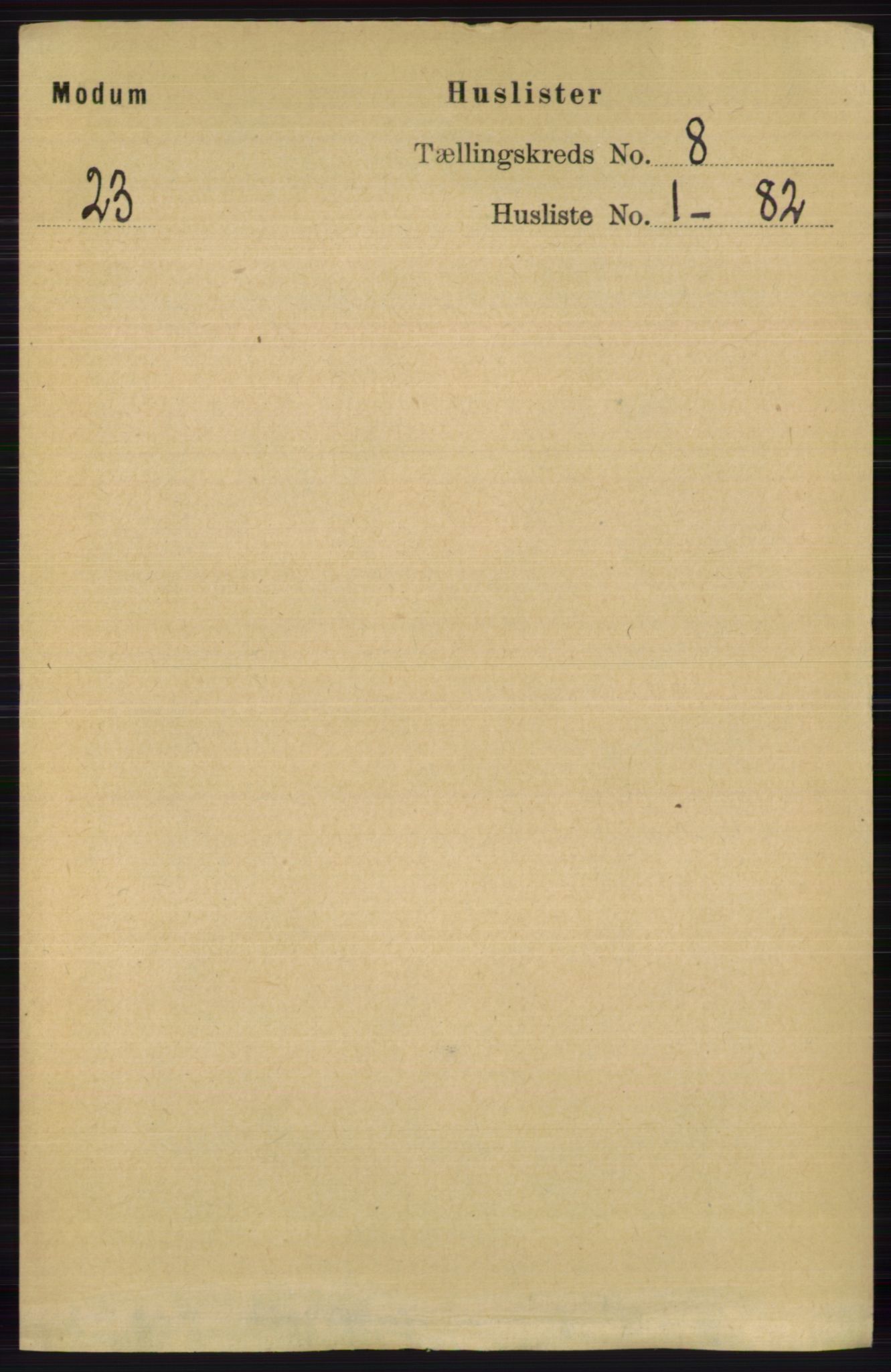 RA, 1891 census for 0623 Modum, 1891, p. 2782