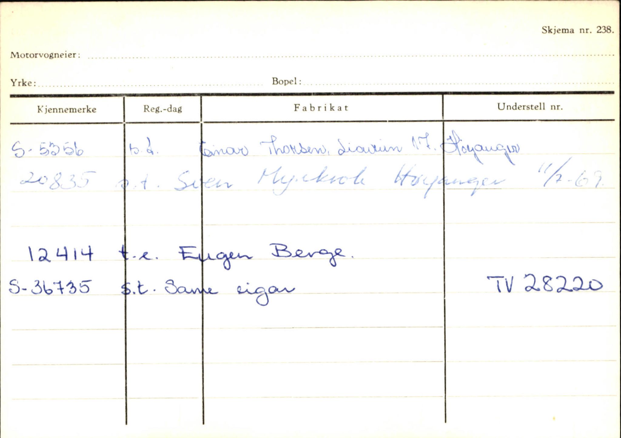 Statens vegvesen, Sogn og Fjordane vegkontor, AV/SAB-A-5301/4/F/L0130: Eigarregister Eid T-Å. Høyanger A-O, 1945-1975, p. 2230