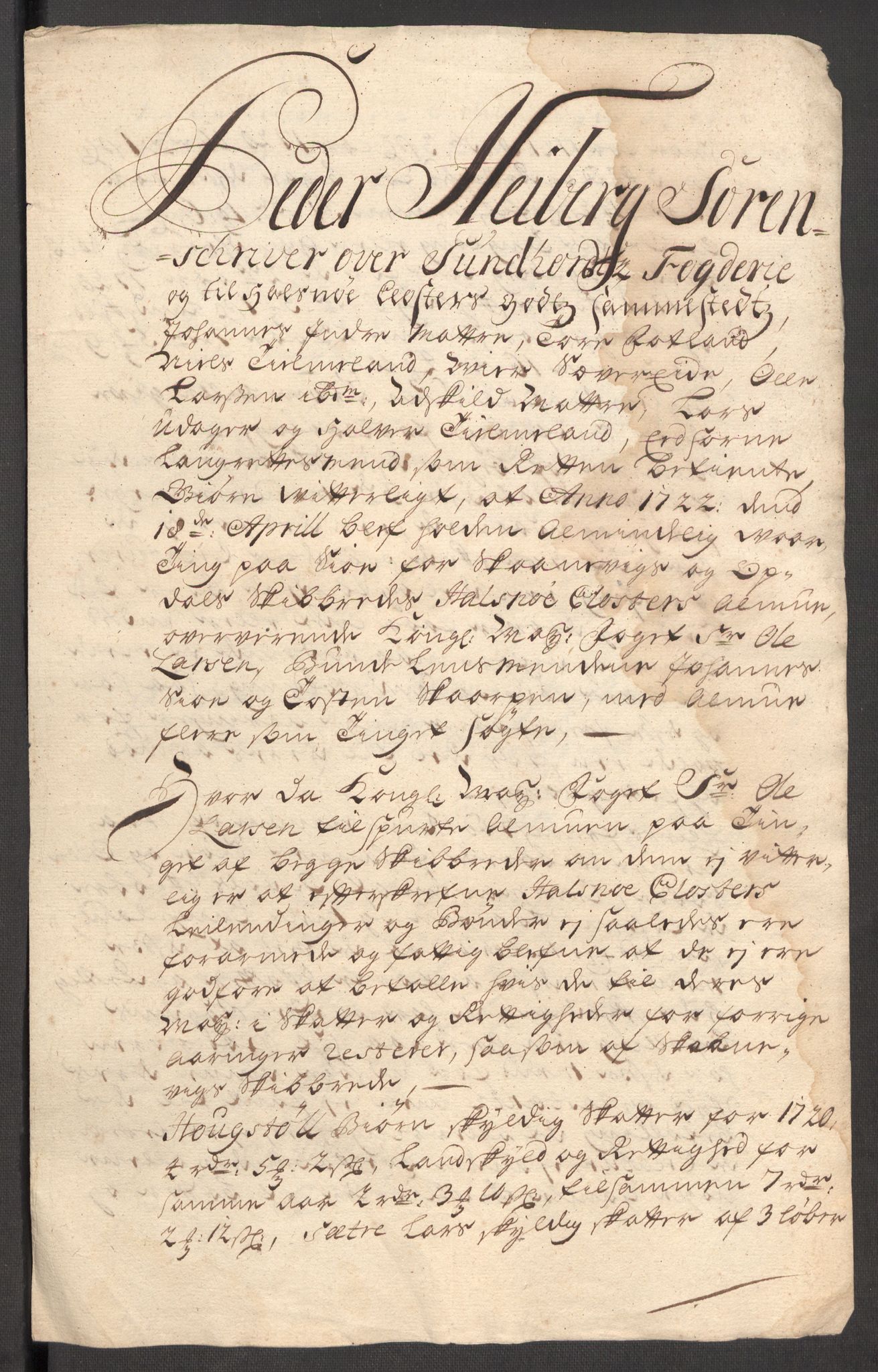 Rentekammeret inntil 1814, Reviderte regnskaper, Fogderegnskap, AV/RA-EA-4092/R48/L3000: Fogderegnskap Sunnhordland og Hardanger, 1721, p. 419