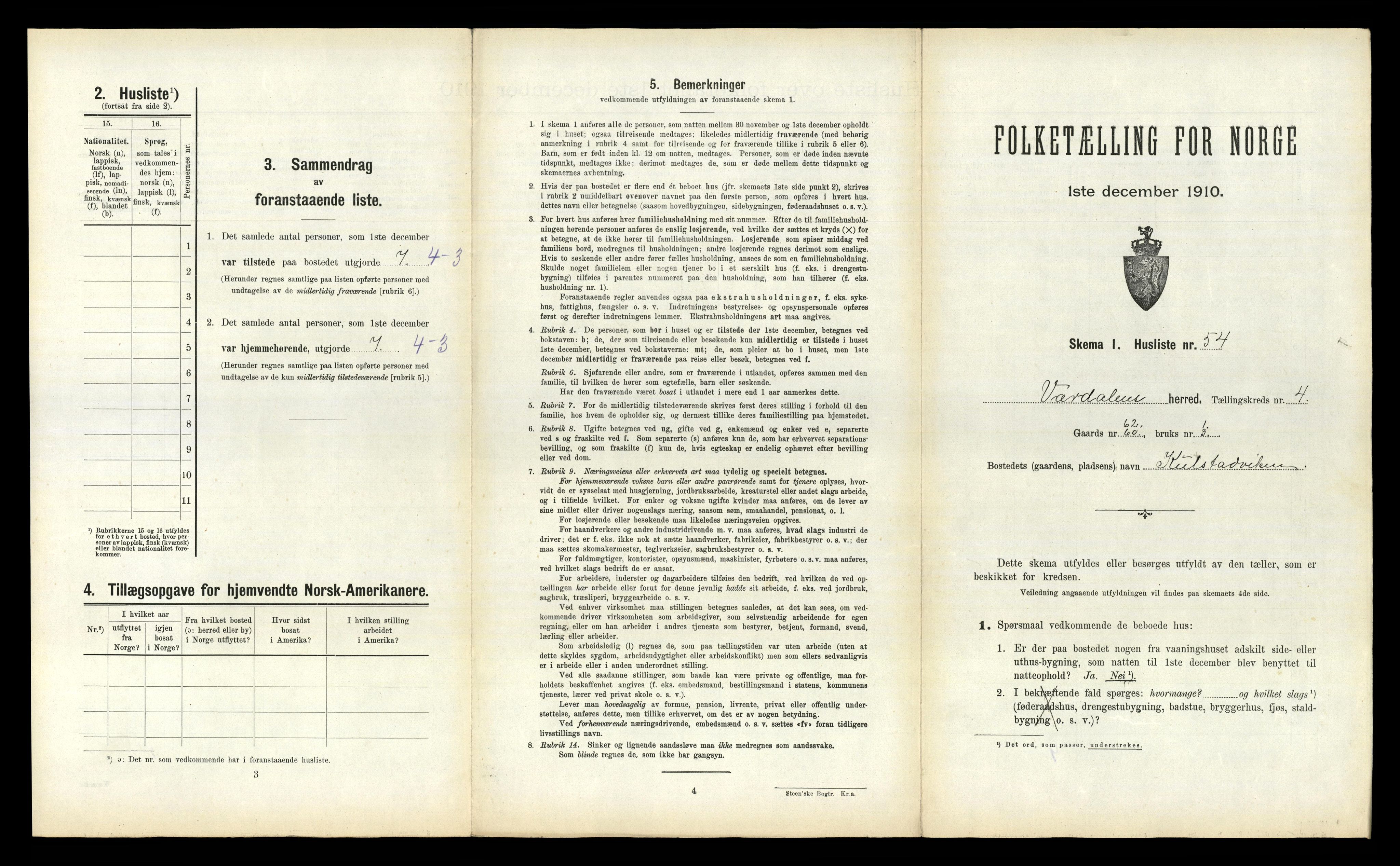 RA, 1910 census for Verdal, 1910, p. 942