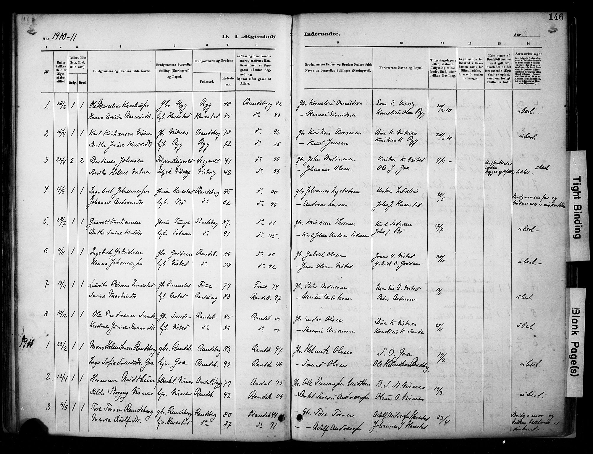Hetland sokneprestkontor, SAST/A-101826/30/30BA/L0009: Parish register (official) no. A 9, 1882-1918, p. 146